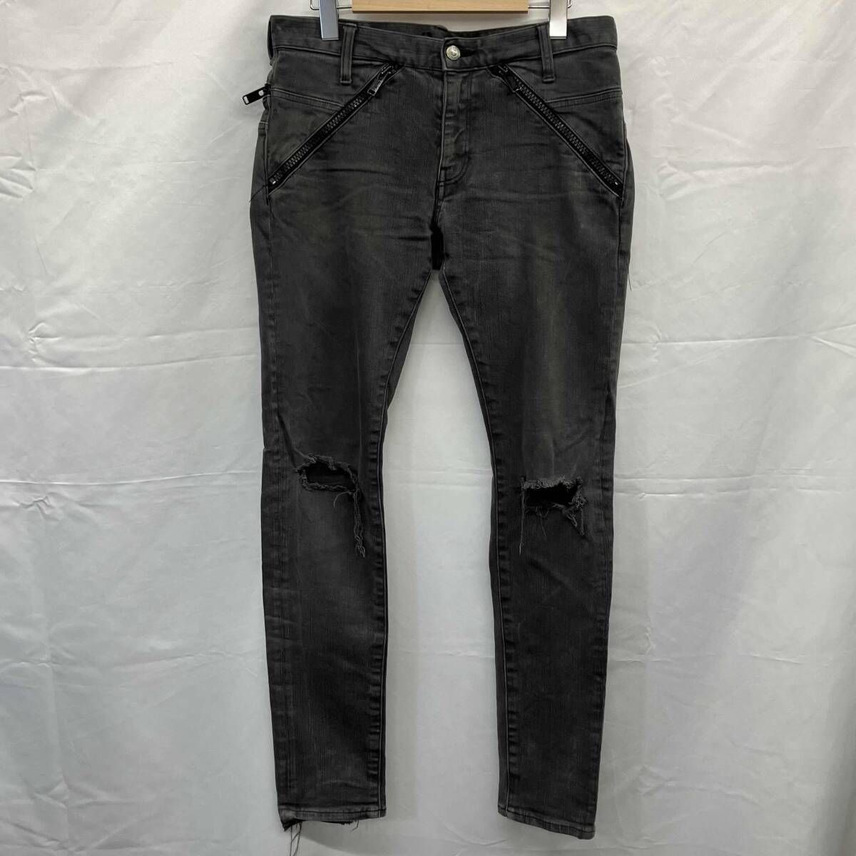 Undercover zip ripped knee denim Size US 31 - 1 Thumbnail