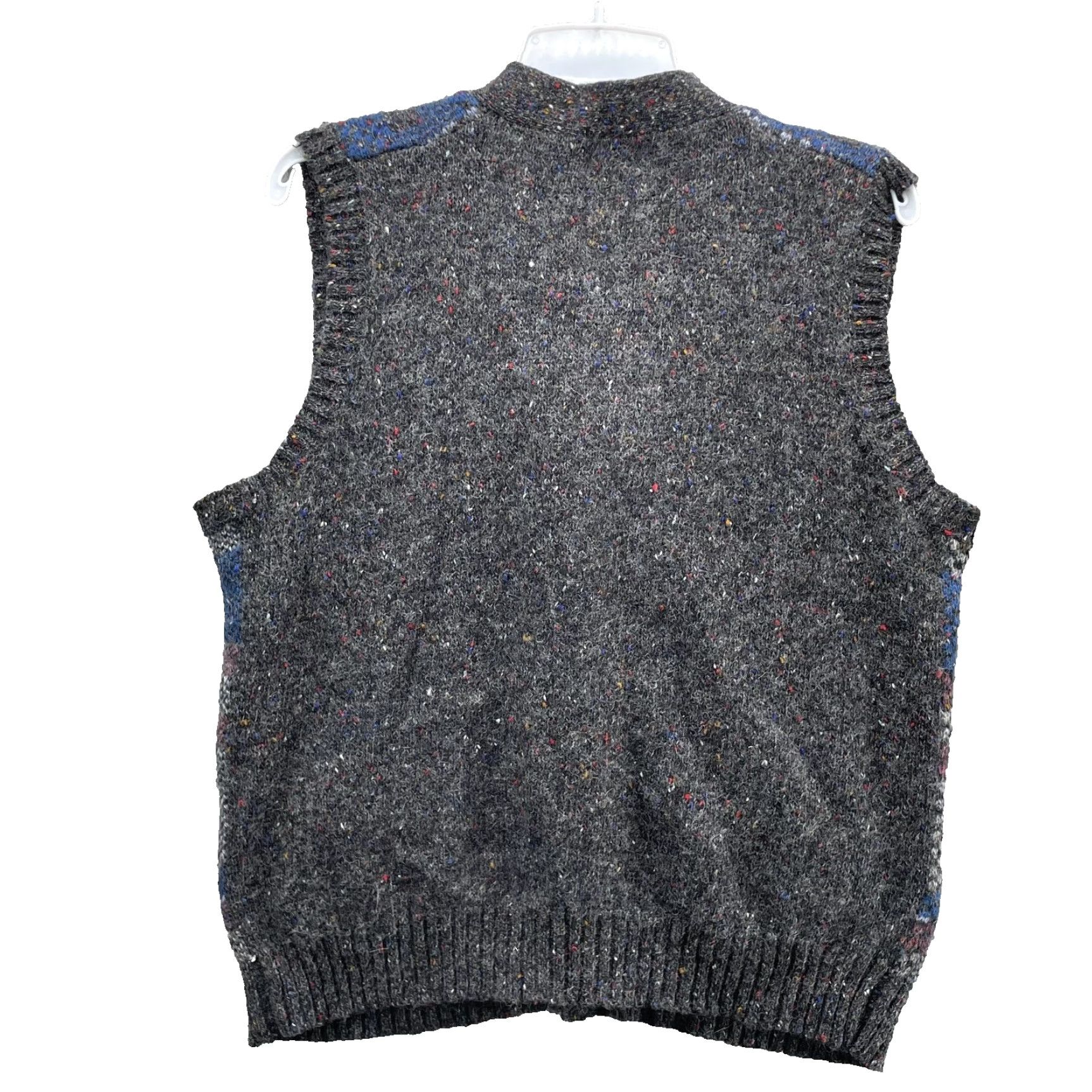 Vintage VTG The Fox Collection Wool Blend Sweater Vest Mens Large 90s Retro Grandpa Camp Vest Knit Wool Gray Solid Cable Fisherman Cabincore 90s Mens Large Size US L / EU 52-54 / 3 - 2 Thumbnail