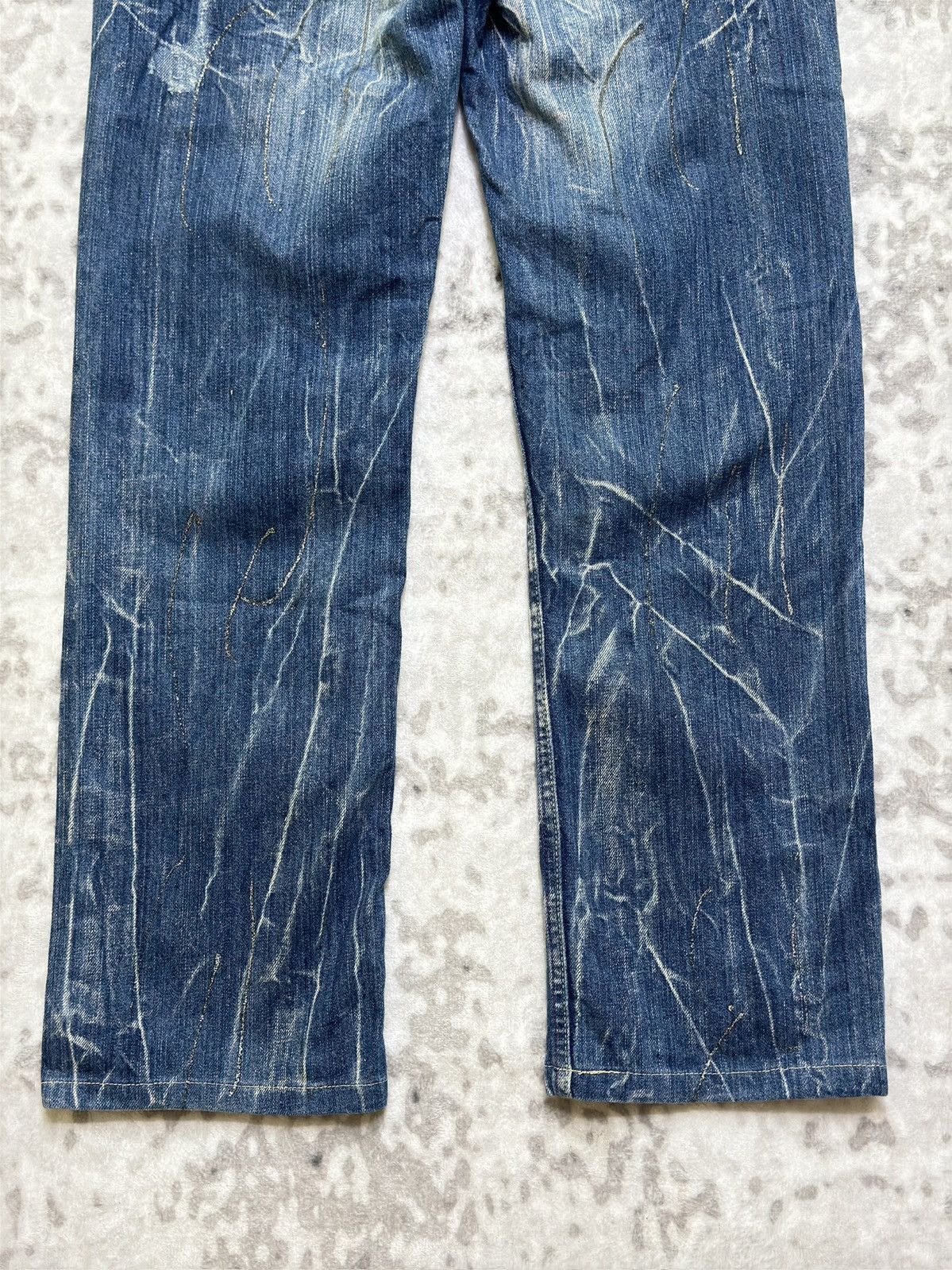 Hysteric Glamour NYLAUS Studded Claw Mark Glitter Splash Denim Jeans Size US 30 / EU 46 - 11 Thumbnail