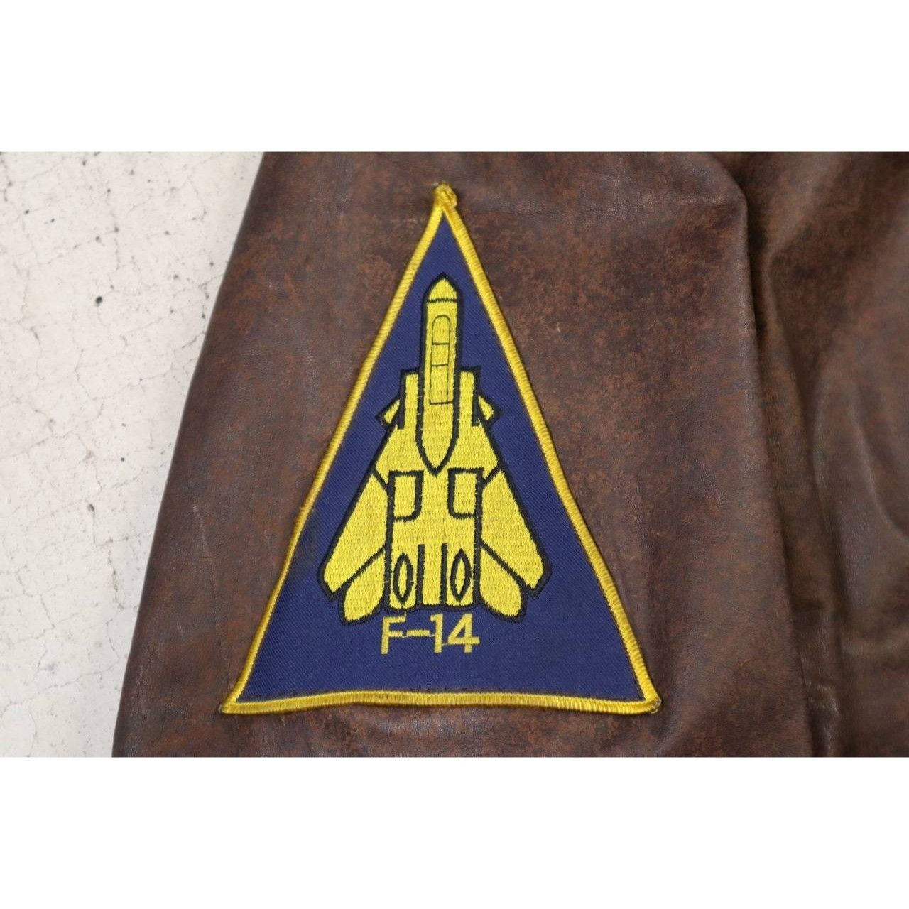 Vintage Vtg 70s Raffaelo Brown Leather Flight Bomber Jacket Sz 46 Size US L / EU 52-54 / 3 - 13 Thumbnail