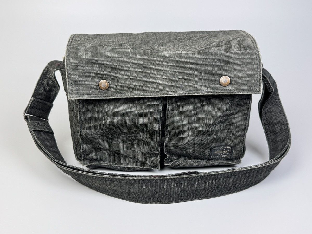 Porter Porter - Japan Gray Denim Fabric Crossbody Bag Size ONE SIZE - 1 Thumbnail