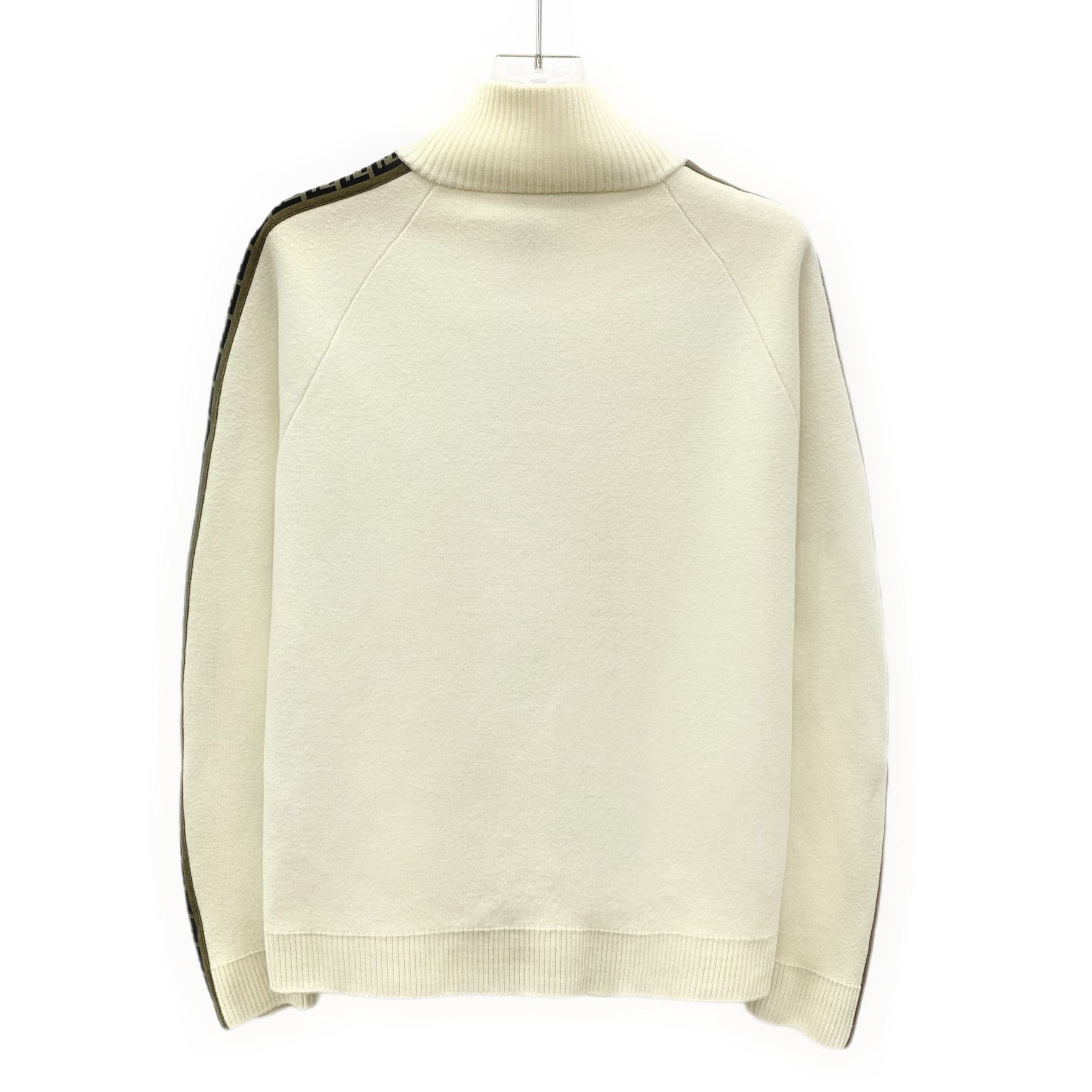 Fendi Fendi Logo Knit Jacket Beige (50) Size US M / EU 48-50 / 2 - 2 Thumbnail