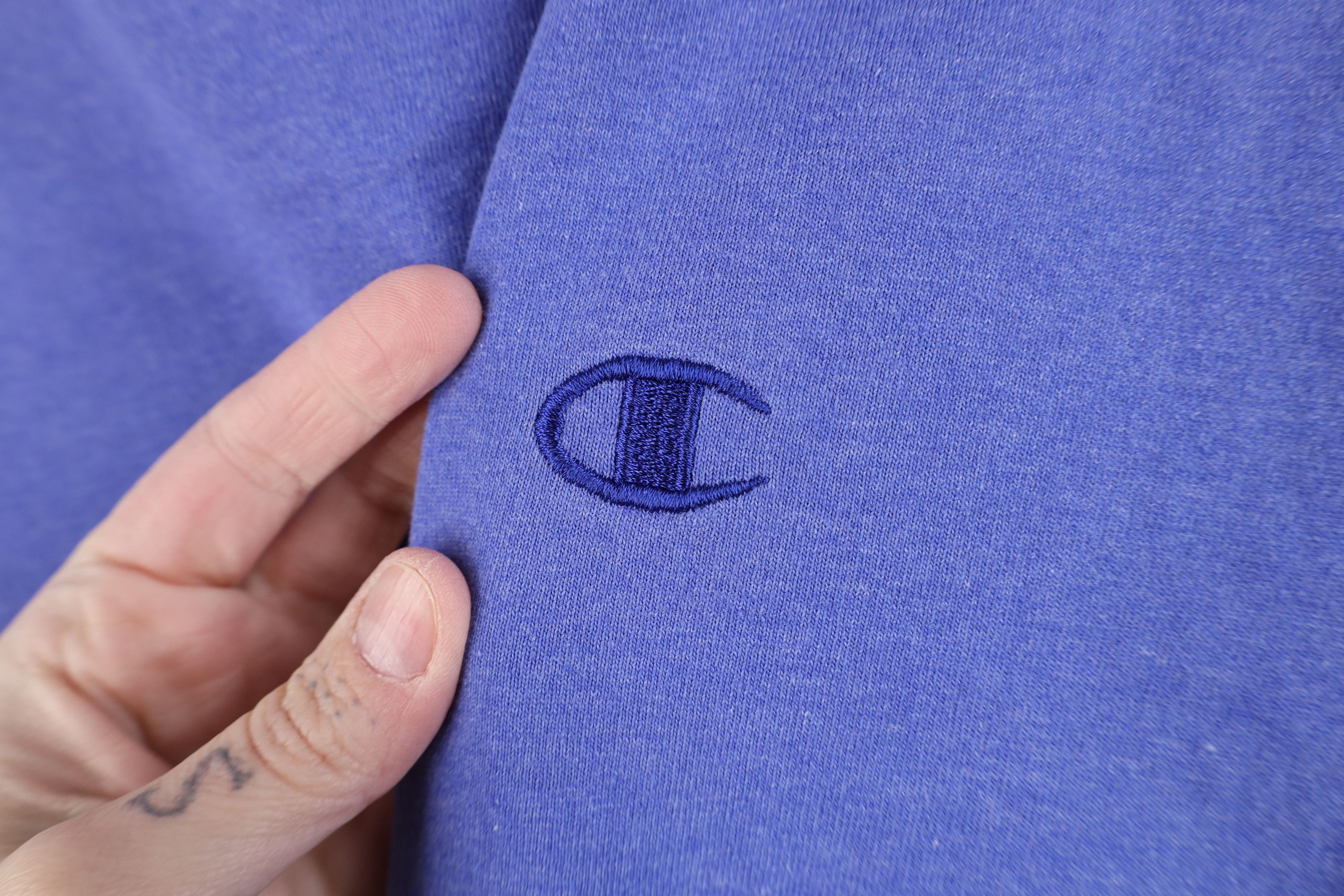 Champion Vintage 90s Champion Monochrome Heavyweight T-Shirt Blue Size US L / EU 52-54 / 3 - 4 Thumbnail