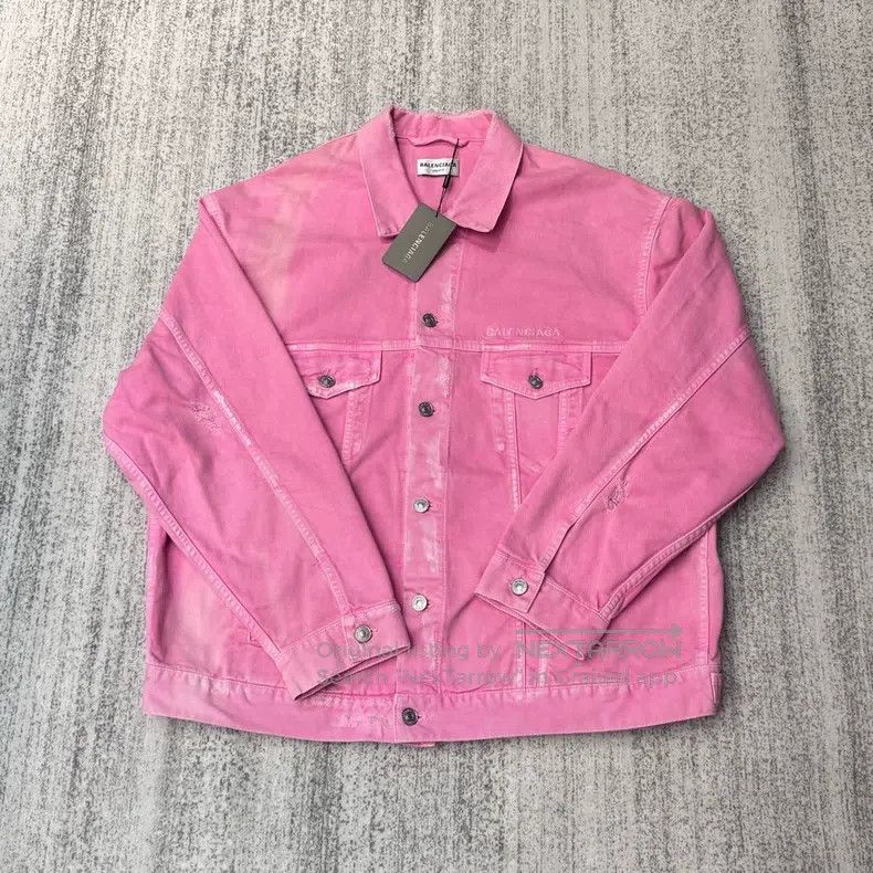Balenciaga Balenciaga Pink denim jacket Size US M / EU 48-50 / 2 - 1 Thumbnail