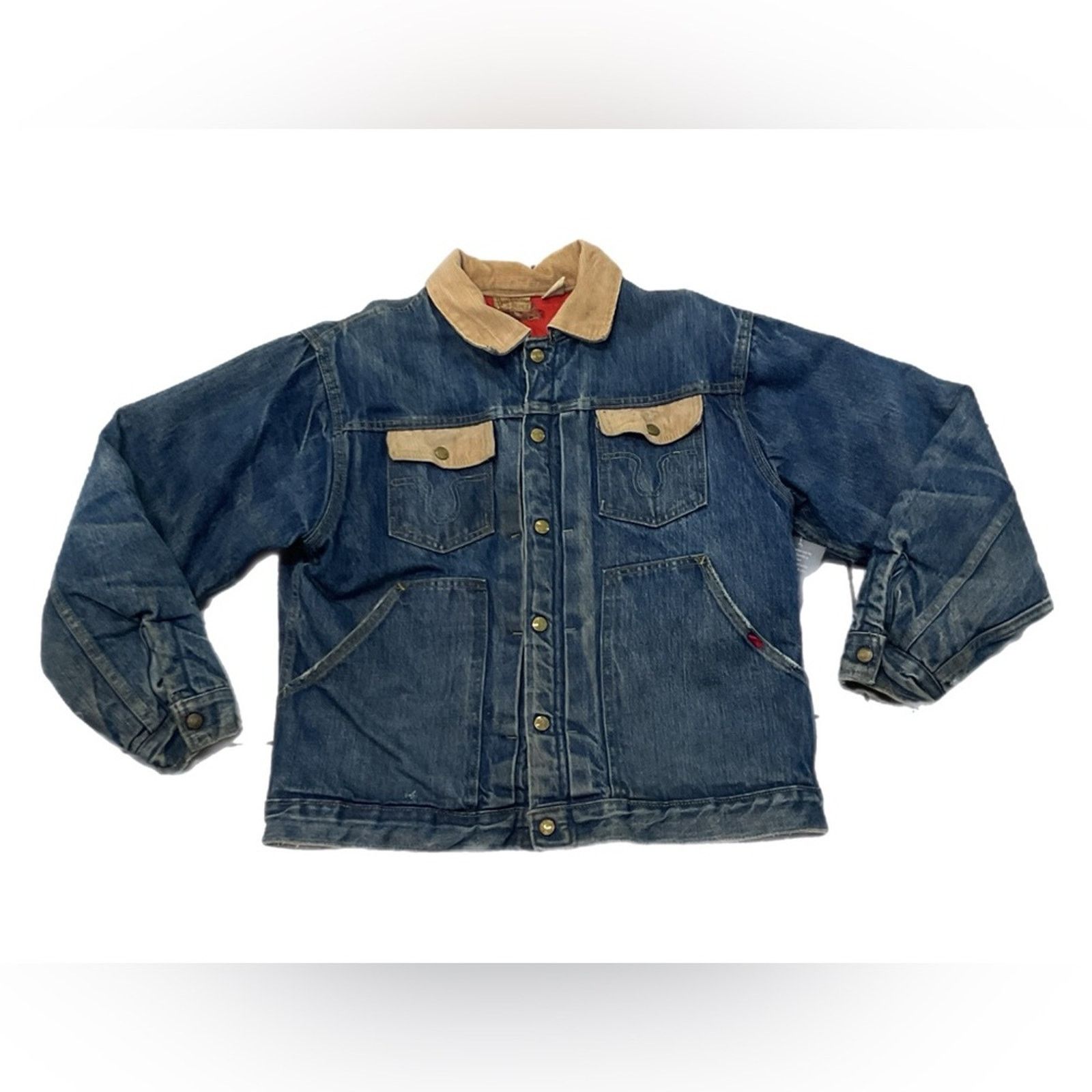 Vintage Vintage Big Smith Buckaroo Denim Quilted Lined Jacket Size US L / EU 52-54 / 3 - 1 Thumbnail
