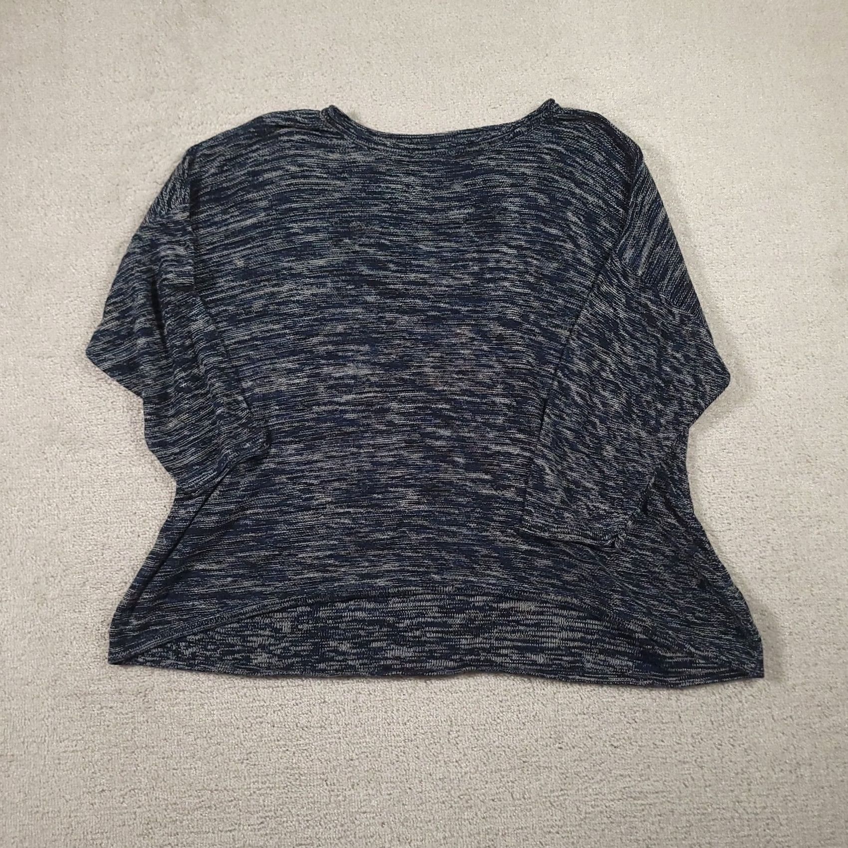 Vintage Cupio Sweater Womens 3X Blue 3/4 Sleeve Boat Neck Pullover Top Size XXL / US 16-18 / IT 52-54 - 2 Thumbnail