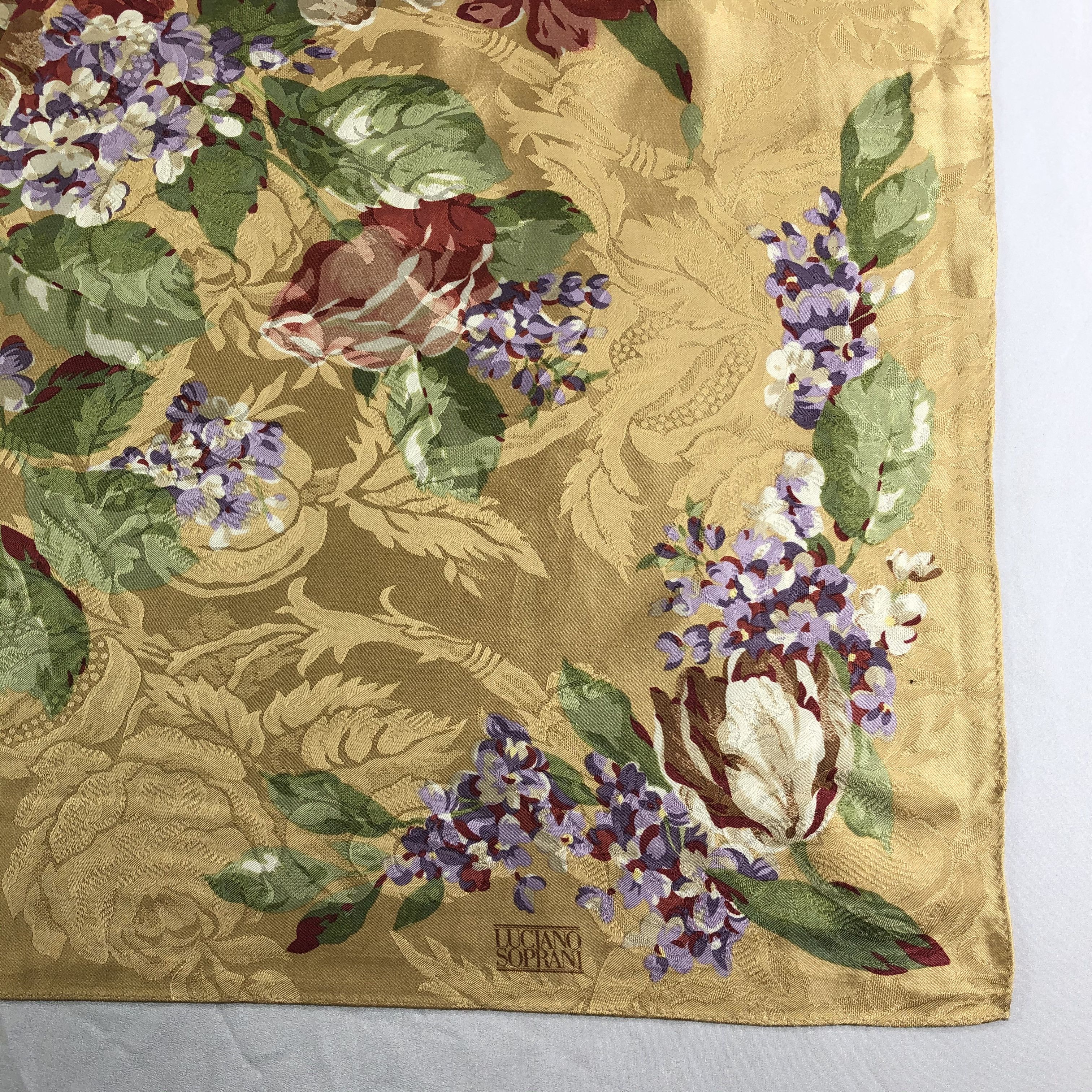 Vintage Vintage Luciano Soprani Silk Scarf Size ONE SIZE - 4 Thumbnail