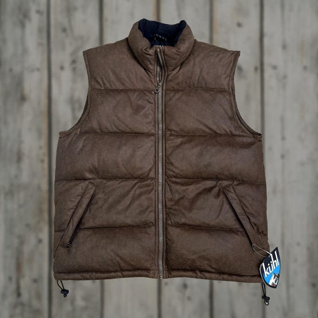 Vintage VTG Kuhl Vest Main Selling Point Puffer Vest Men’s Large Brown 700 Goose Down Zip Full Zip Lightweight Winter Fall Spring New with Tags Mens Size US L / EU 52-54 / 3 - 1 Thumbnail