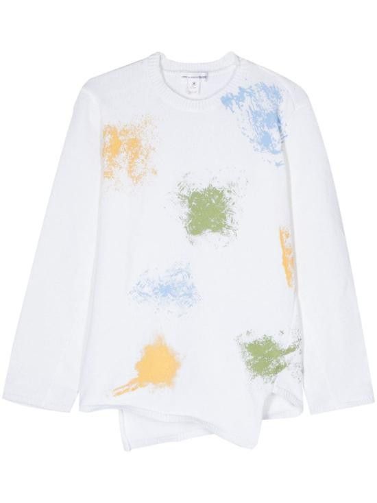 Comme des Garcons COMME DES GARCONS Men Sweater FMN002 1 White Size US M / EU 48-50 / 2 - 1 Thumbnail