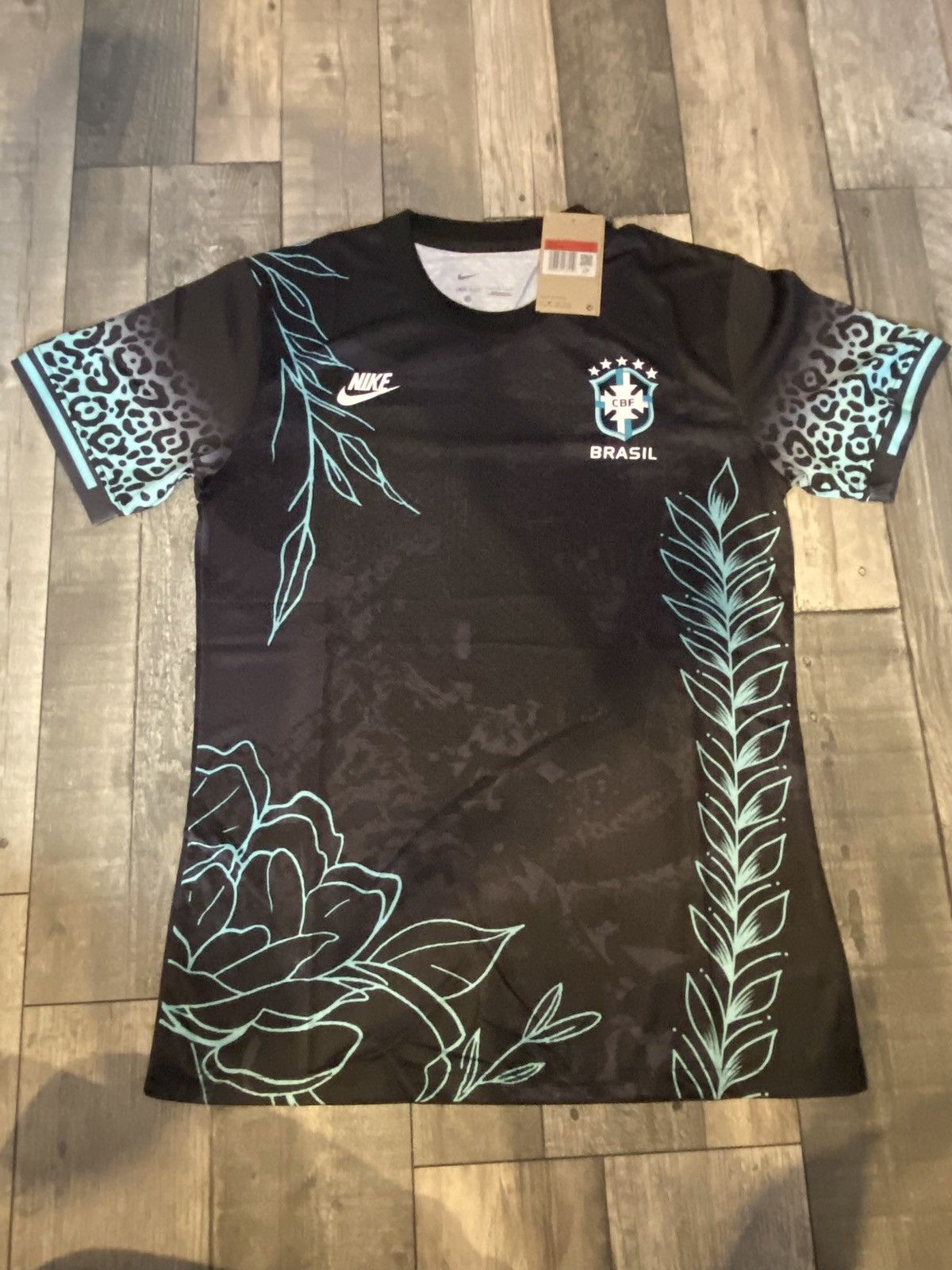 Nike Black and blue Brazil player version football shirt Size US L / EU 52-54 / 3 - 1 Thumbnail