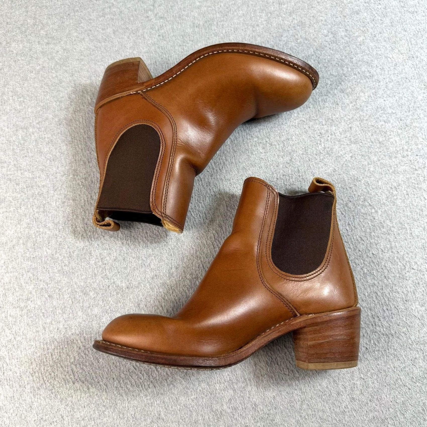 Red Wing Red Wing Womens Chelsea Boots 8.5 Brown Leather Ankle Block Heel Casual Fall Vintage? Bohemian 90s Y2K Girls Womens Size US 9 / IT 39 - 7 Thumbnail