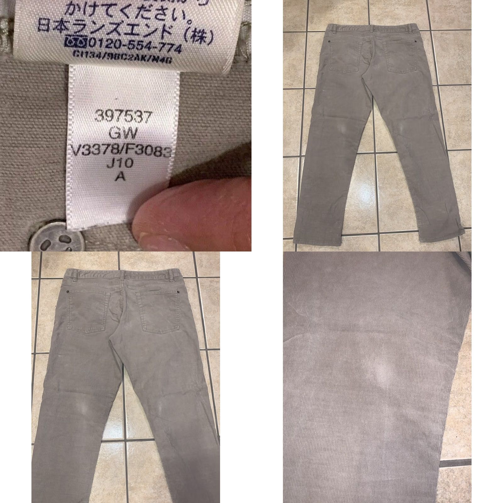 Lands' End Lands' End Women’s 30 Corduroy Pants Boyfriend Gray 30/34x29 Straight Front Pockets Slimming Stretch Denim Corduroy Size 30" / US 8 / IT 44 - 8 Thumbnail