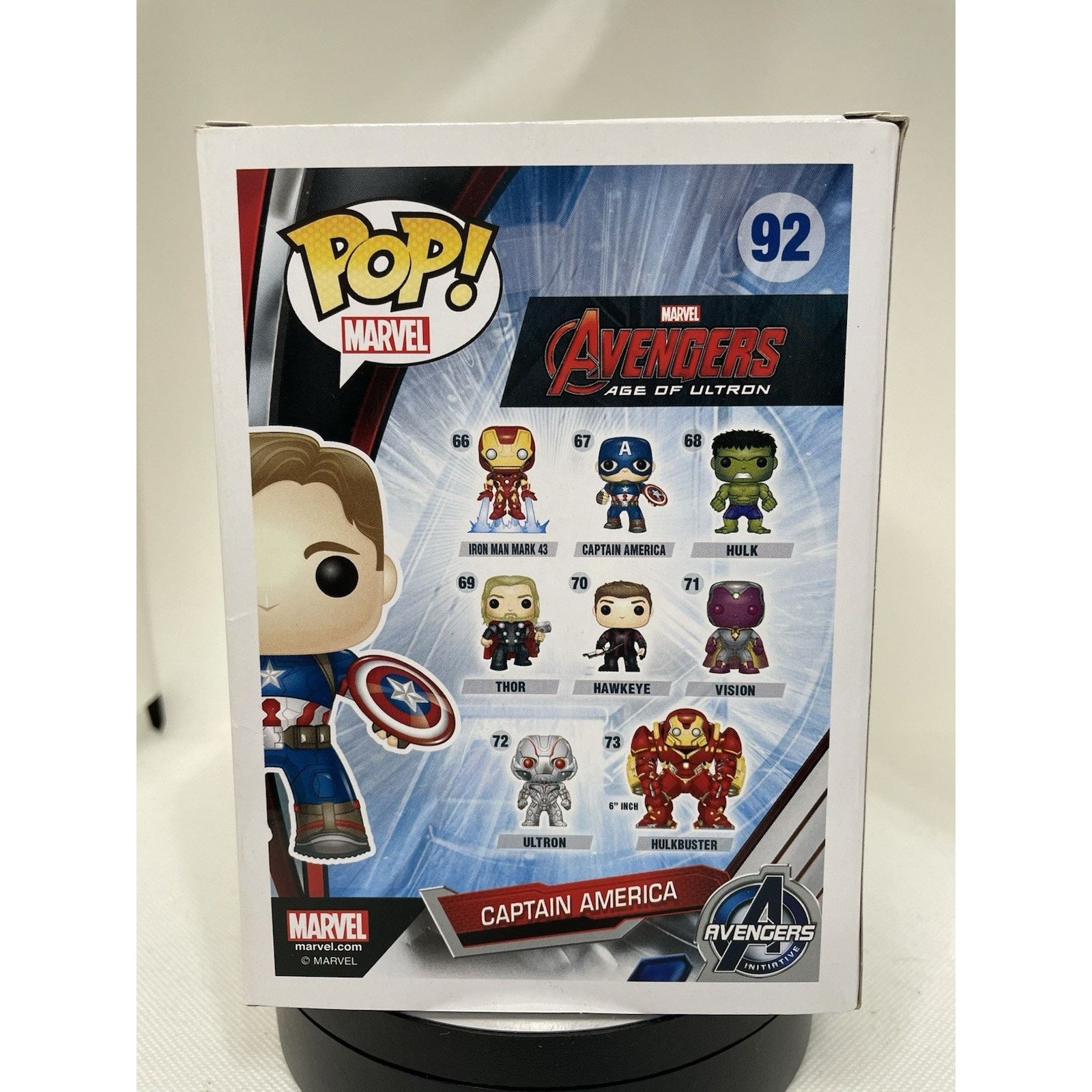 Marvel Comics Funko Pop Captain America Unmasked 93 Signed By Chris Evans Size ONE SIZE - 5 Thumbnail