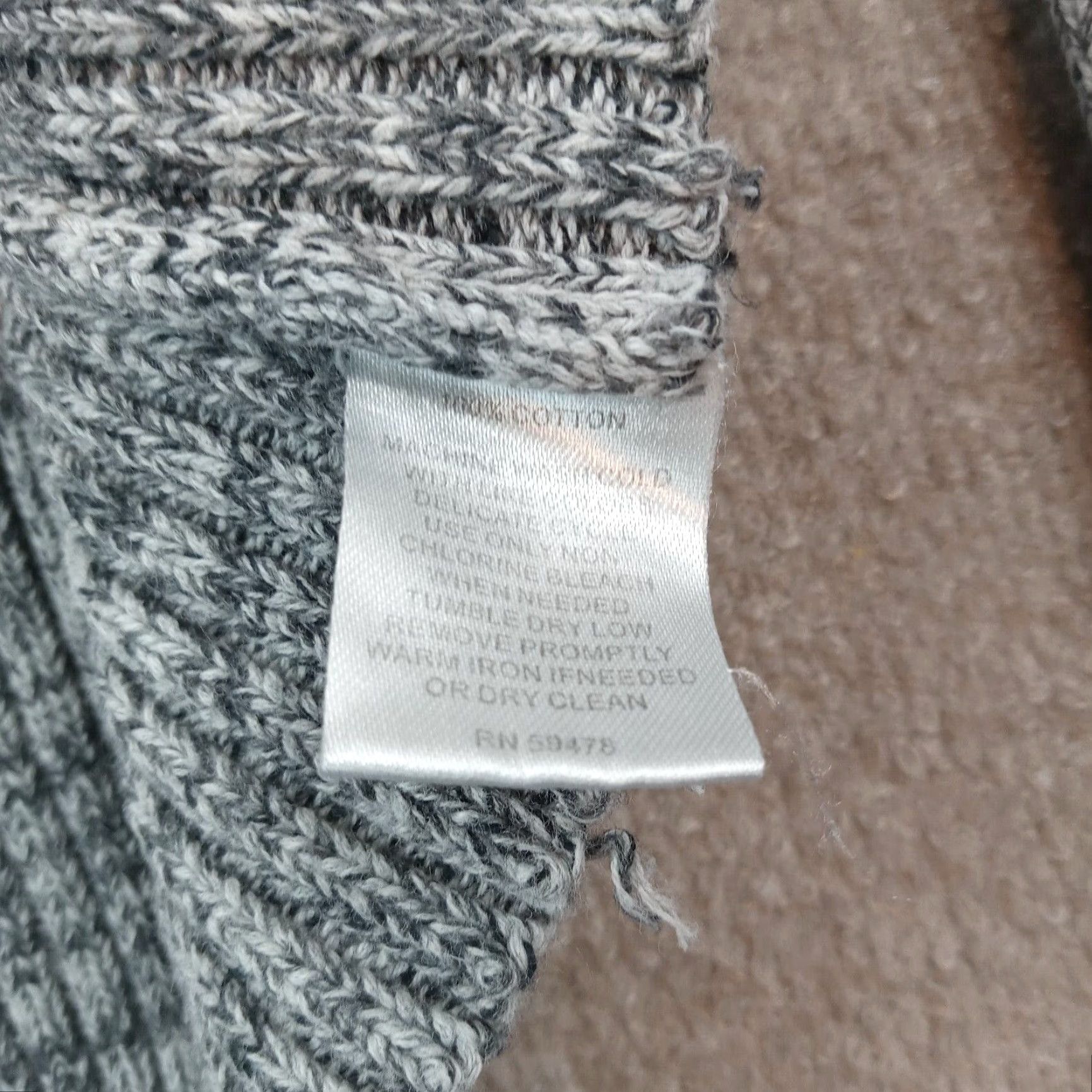 Vintage Eastside Westside Women's Large Gray Long Sleeve Mock Neck Knit Pullover Sweater Size L / US 10 / IT 46 - 6 Thumbnail