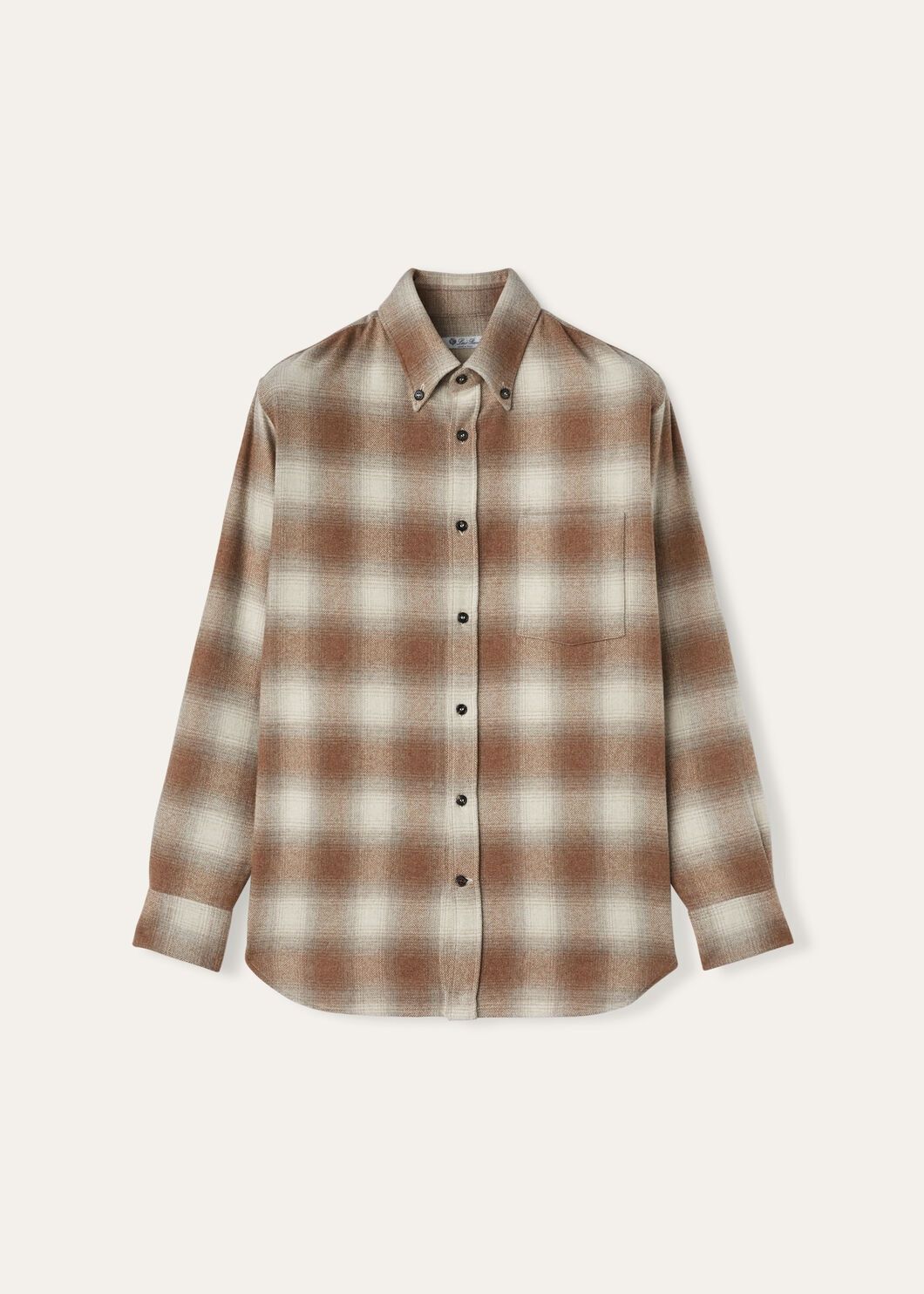 Loro Piana o1w1db10725 FAO7201 Jack Shirt in Brown/White Size US M / EU 48-50 / 2 - 1 Thumbnail