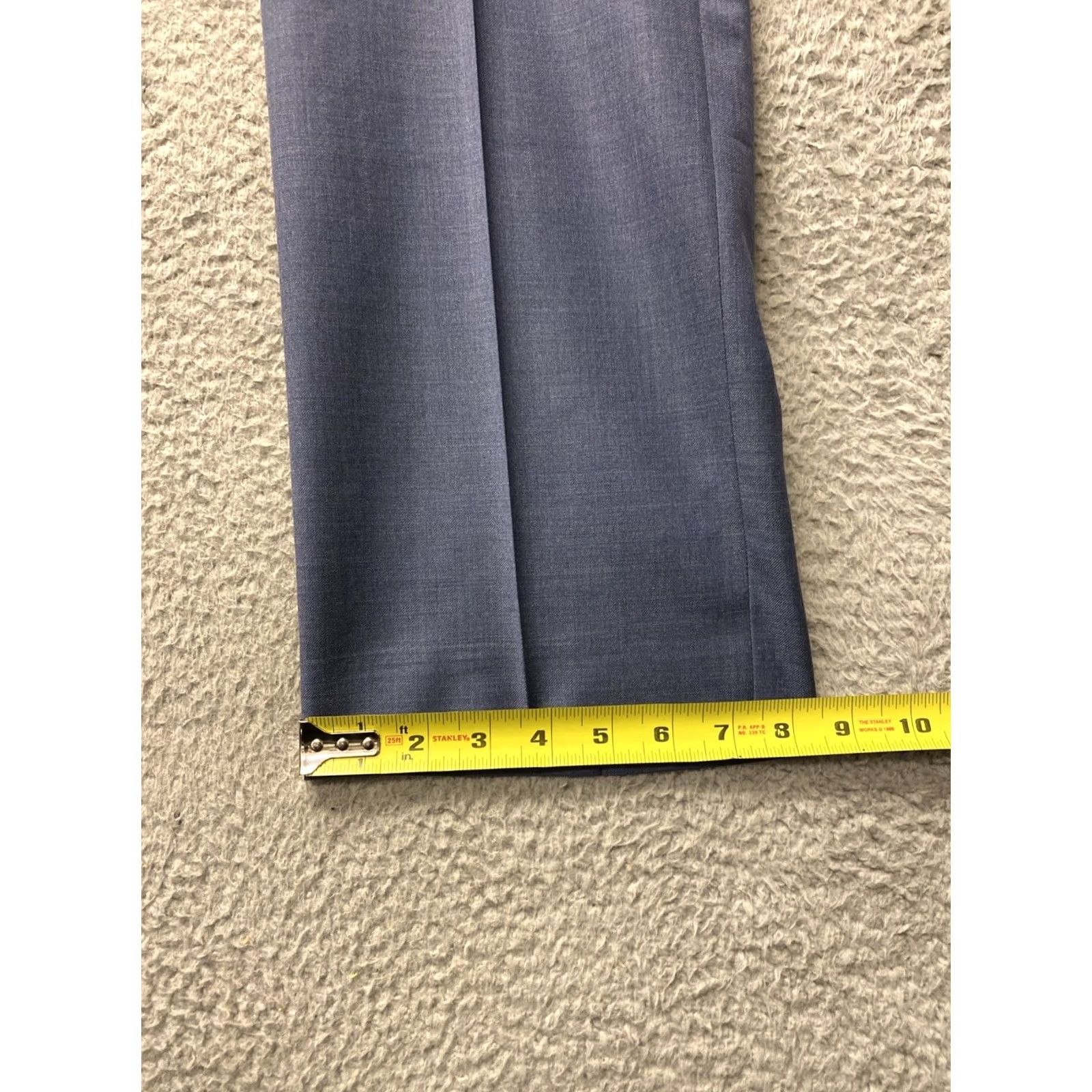 Nordstrom Nordstrom Dress Pants Mens 38x34 Blue 100% Wool Trim Fit Trousers /0848 Size US 38 / EU 54 - 5 Thumbnail