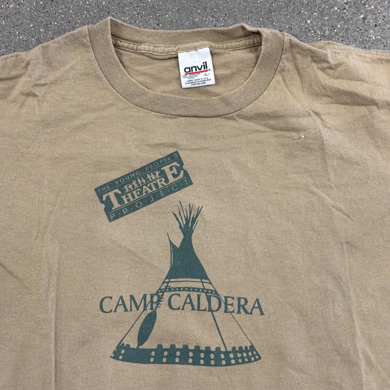 Anvil Vtg 90s Camp Caldera Art Theatre T-Shirt Single Stitch - L Size US L / EU 52-54 / 3 - 2 Thumbnail