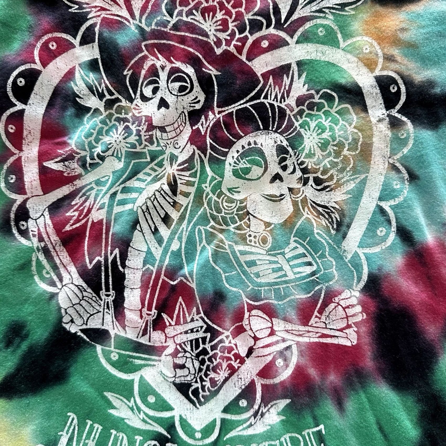 Disney Disney Imelda Hector Valentine Tie Dye V Neck Shirt Women’s M Shirt Women M Disney Colorful Tie Dye 90s? Size M / US 6-8 / IT 42-44 - 3 Thumbnail