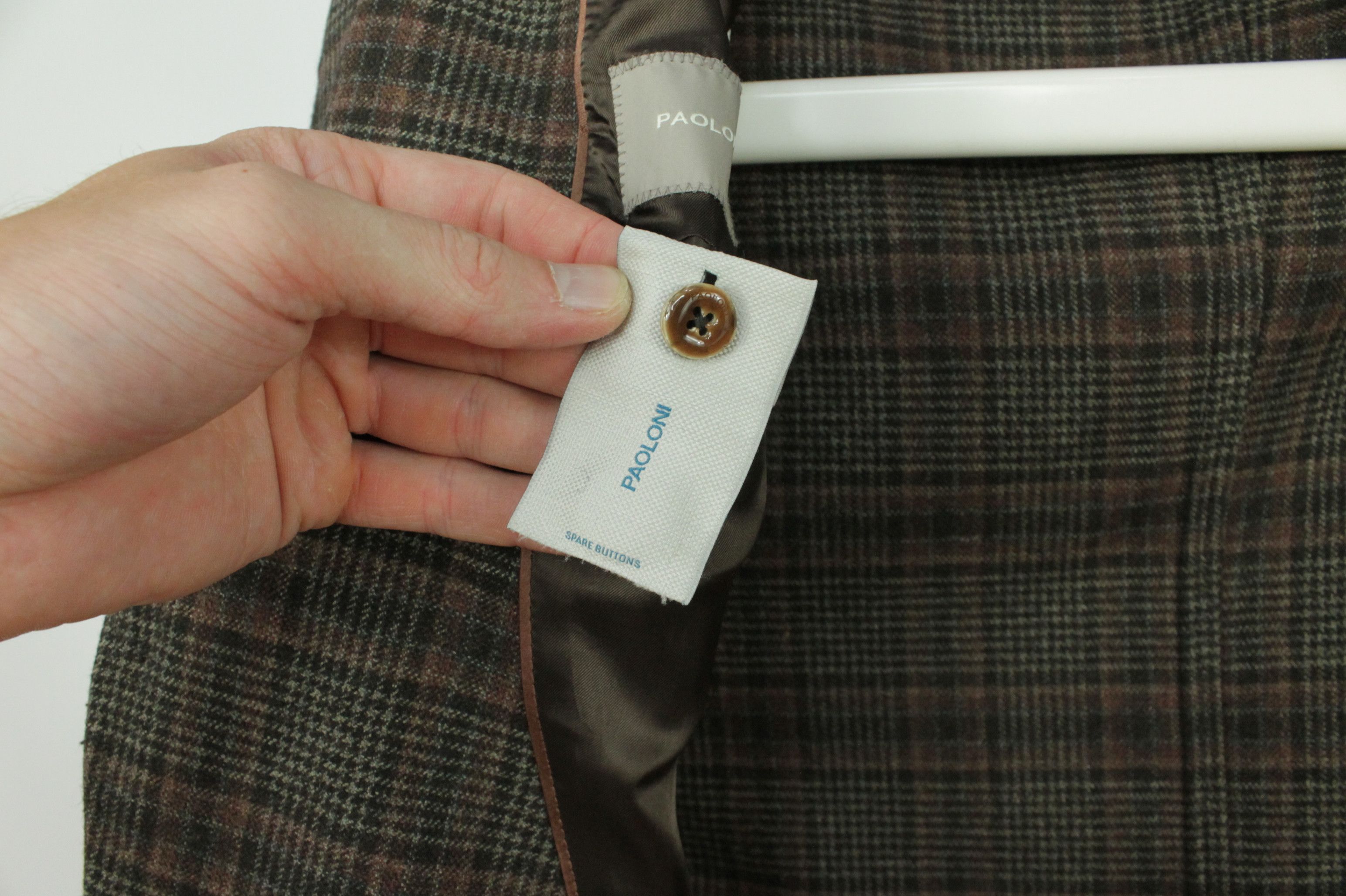 Paoloni PAOLONI Brown Flannel Wool Plaid Sport Coat Blazer Jacket Size US M / EU 48-50 / 2 - 10 Thumbnail