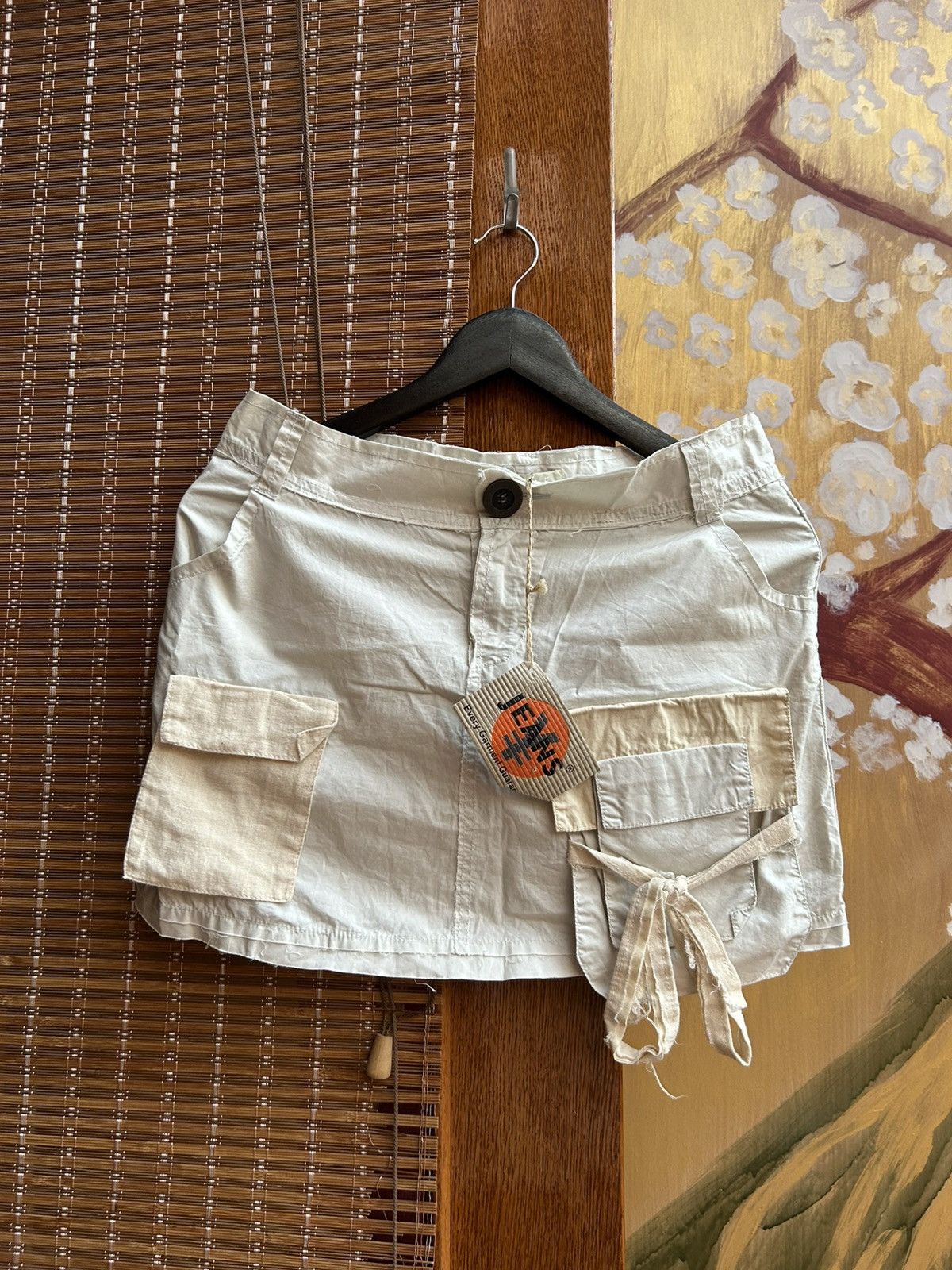 Japanese Brand × Michiko Koshino × Michiko Koshino London Vintage YEN Jeans Michiko Koshino Utility Mini Skirt NEW Size 28" / US 6 / IT 42 - 1 Thumbnail