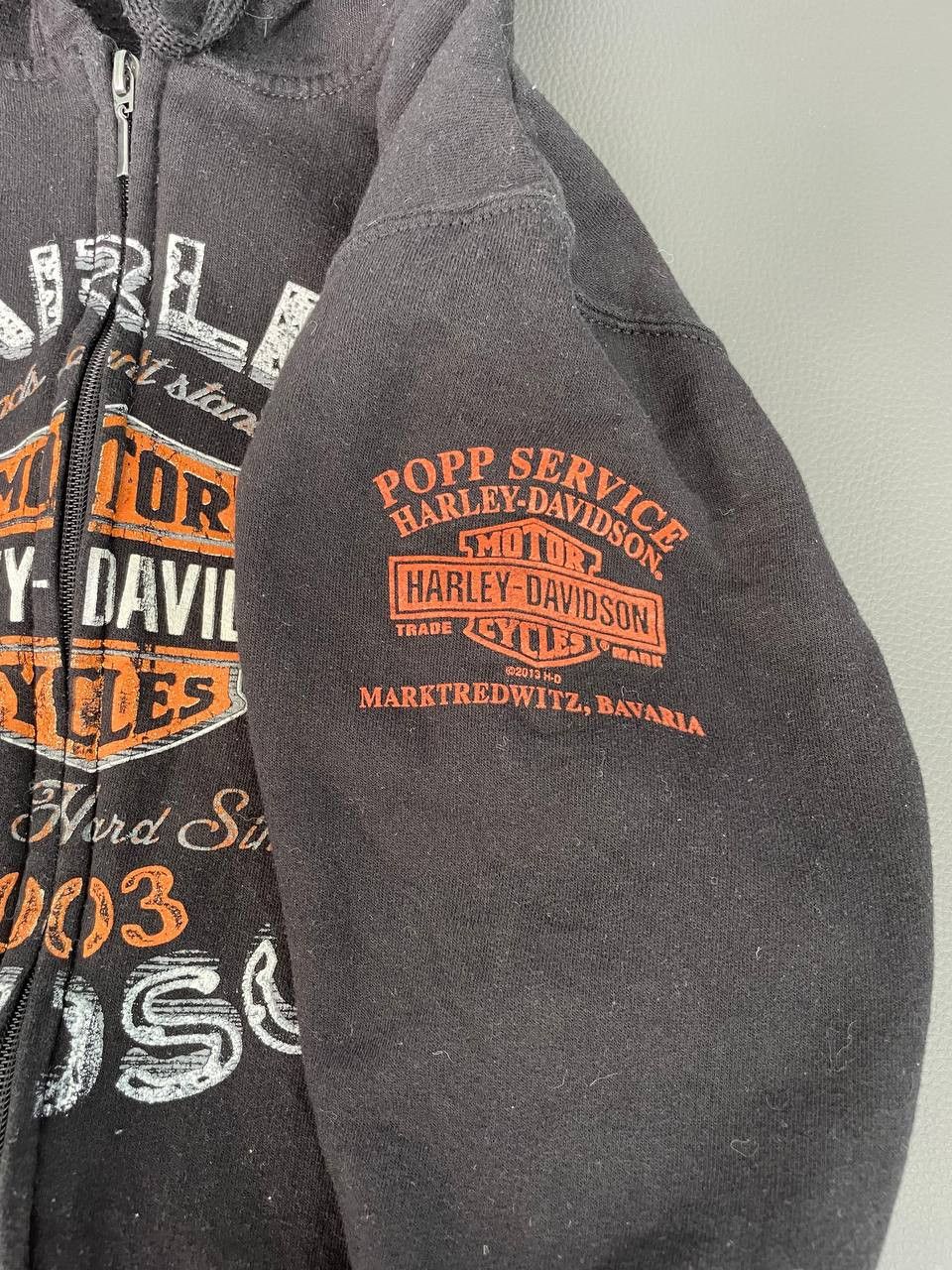 Harley Davidson × Vintage Harley Davidson Y2K Vintage Big Logo Zip Hoodie Size US XL / EU 56 / 4 - 3 Thumbnail