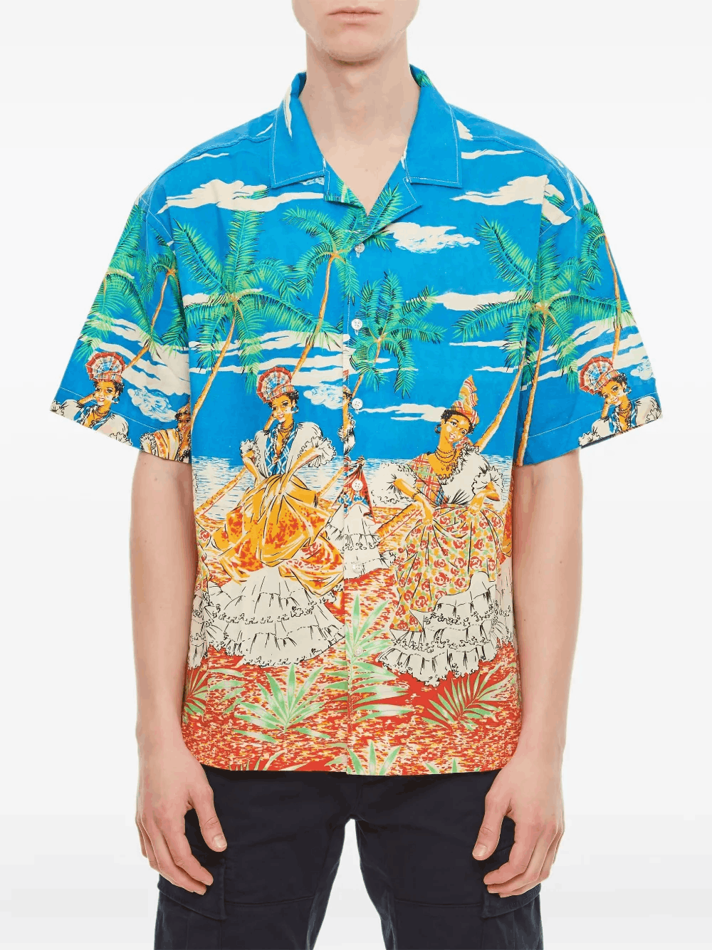 Other Palm Tree Print Short-Sleeved Shirt Size US M / EU 48-50 / 2 - 1 Thumbnail