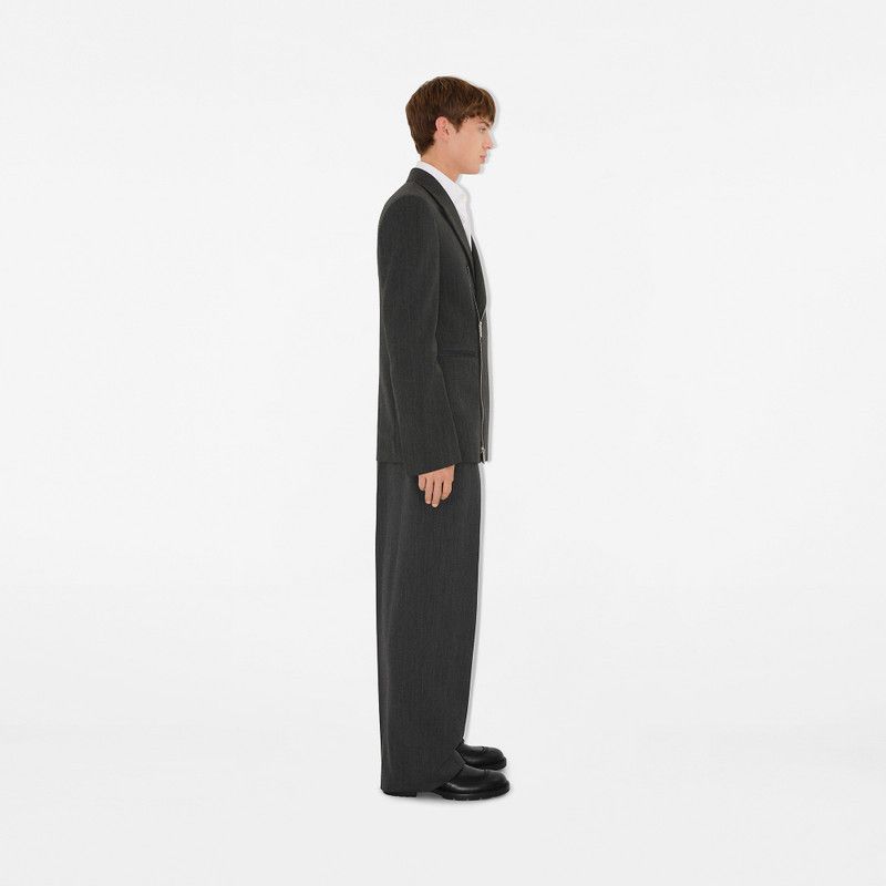Burberry o1w1db10326 Wool Tailored Trousers in Dark Grey Size US 30 / EU 46 - 3 Thumbnail