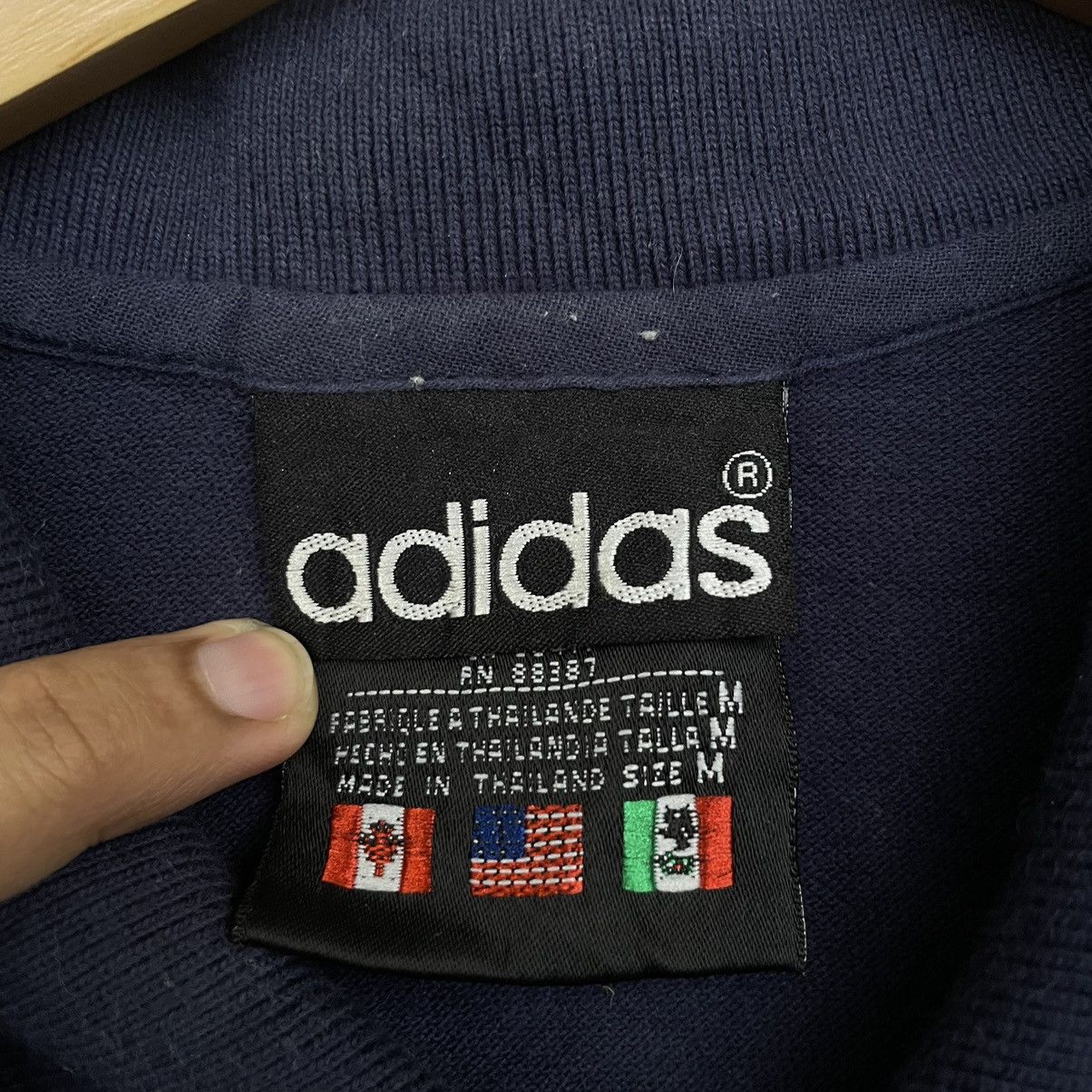 Adidas × Vintage Vintage 1990s Adidas Embroidery Small Logo Polo T Shirt Size US L / EU 52-54 / 3 - 3 Thumbnail