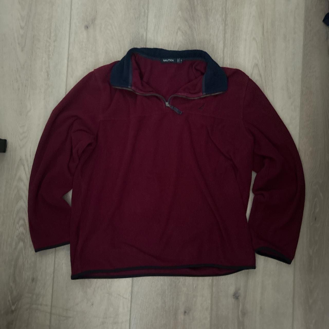 Nautica Vintage Red Nautica Quarter Zip Fleece XL Size US XL / EU 56 / 4 - 1 Thumbnail