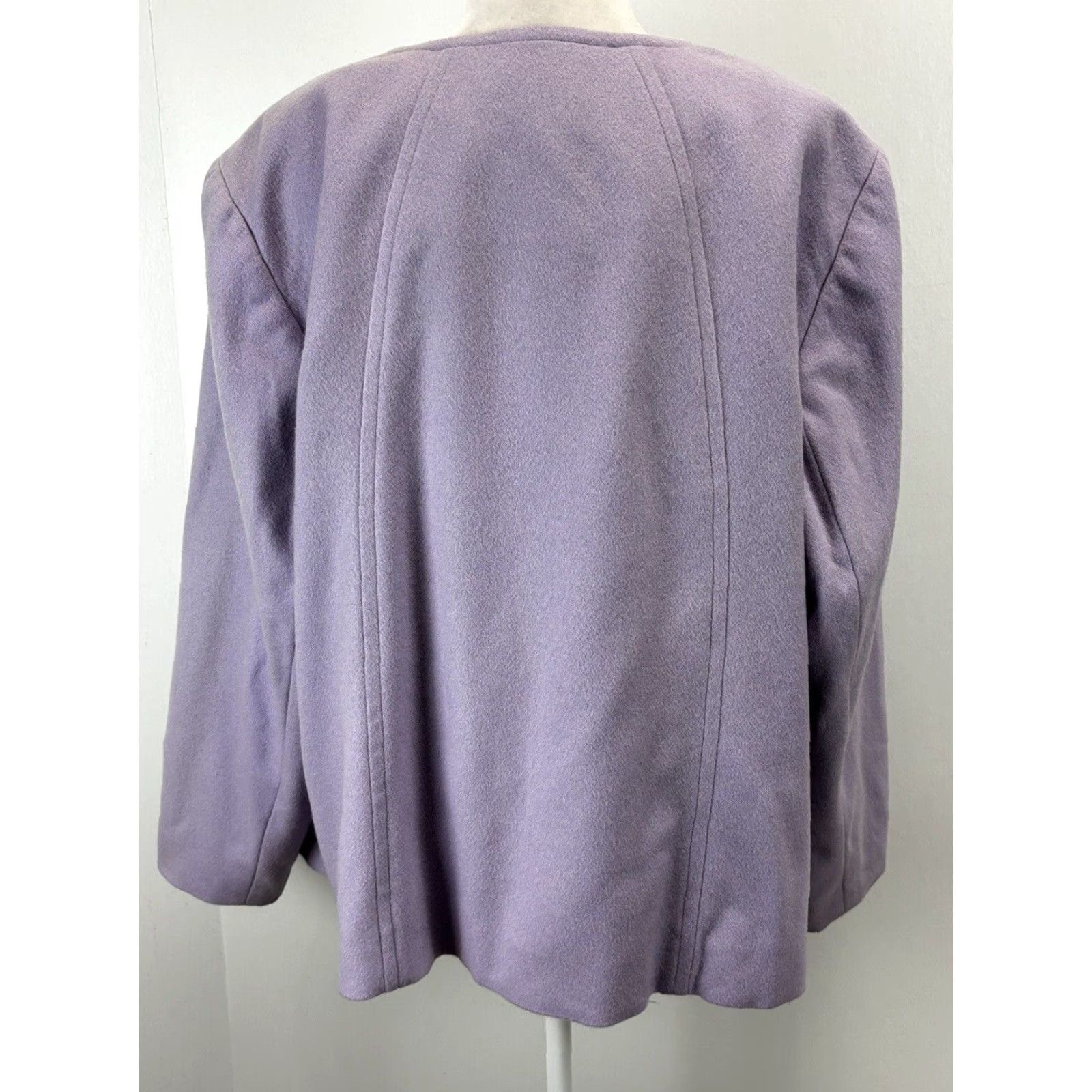 Talbots VINTAGE Talbots Wool Blazer Jacket Women Plus 24W Purple Italian Style Long Sleeve Size 4XL / US 24-26 - 3 Thumbnail