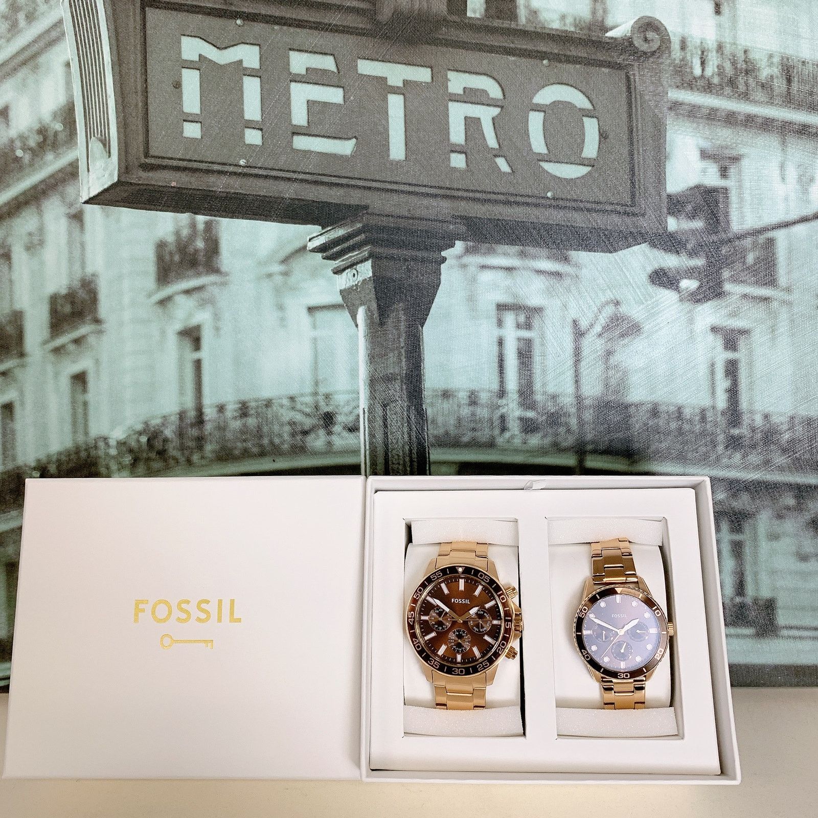 Fossil Fossil BQ2827SET His and Hers Multifunction Rose Gold-Tone Size ONE SIZE - 2 Thumbnail
