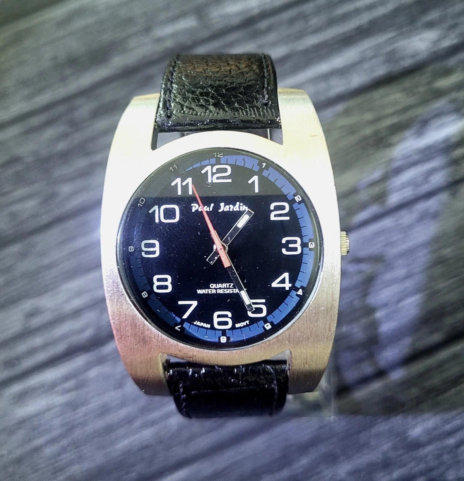 Very Rare Vintage Paul Jardin Curvex Men's Watch w/New Strap