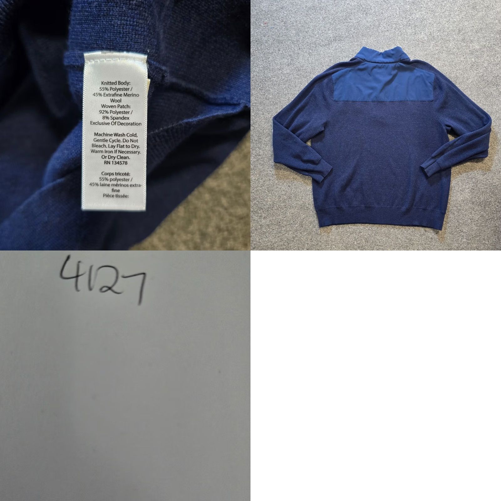 Vineyard Vines Vineyard Vines Sweater Mens Large Blue 1/4 Zip Merino Wool Knit Capsule Preppy Size US L / EU 52-54 / 3 - 8 Thumbnail