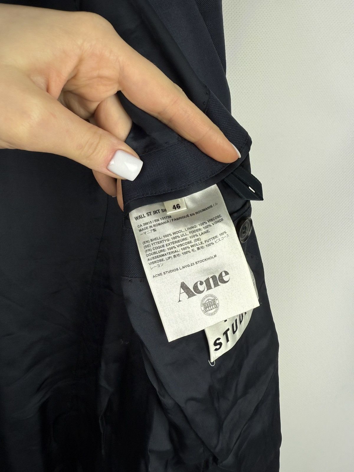 Acne Studios Acne Studios Wall ST Men’s Wool Blazer Jacket Sportcoa Size 36R - 21 Thumbnail