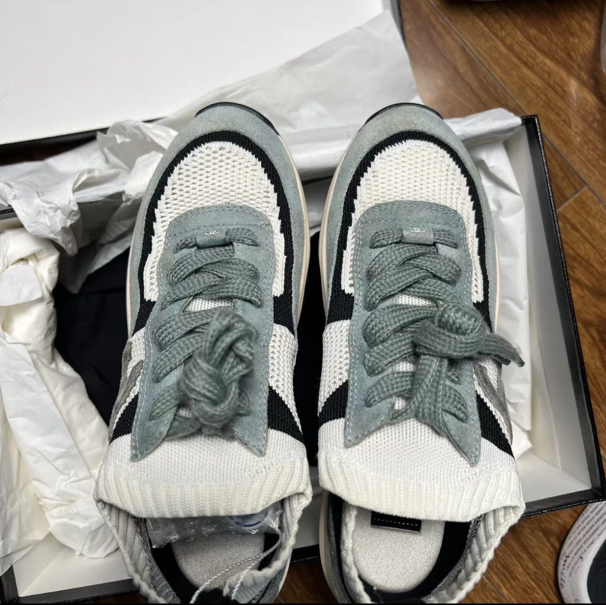 Chanel Chanel Calfskin Sneakers Size US 7.5 / IT 37.5 - 3 Thumbnail