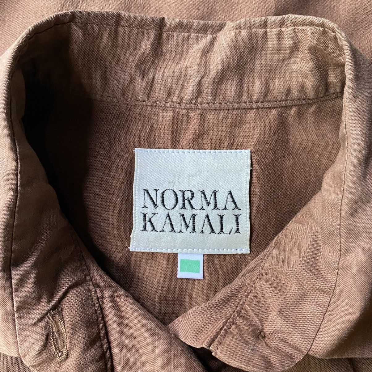 Norma Kamali Norma Kamali Brown Cap Sleeve Shirt Size M / US 6-8 / IT 42-44 - 4 Thumbnail
