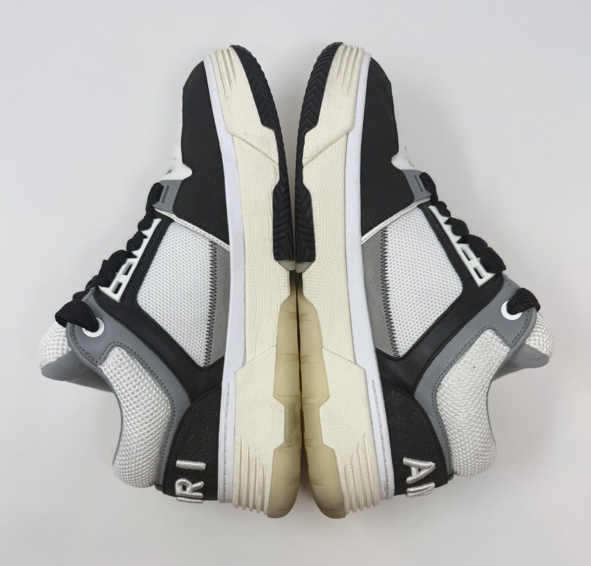 Amiri Amiri MA 1 Debossed Monogram Sneaker White Black Size US 12 / EU 45 - 4 Thumbnail