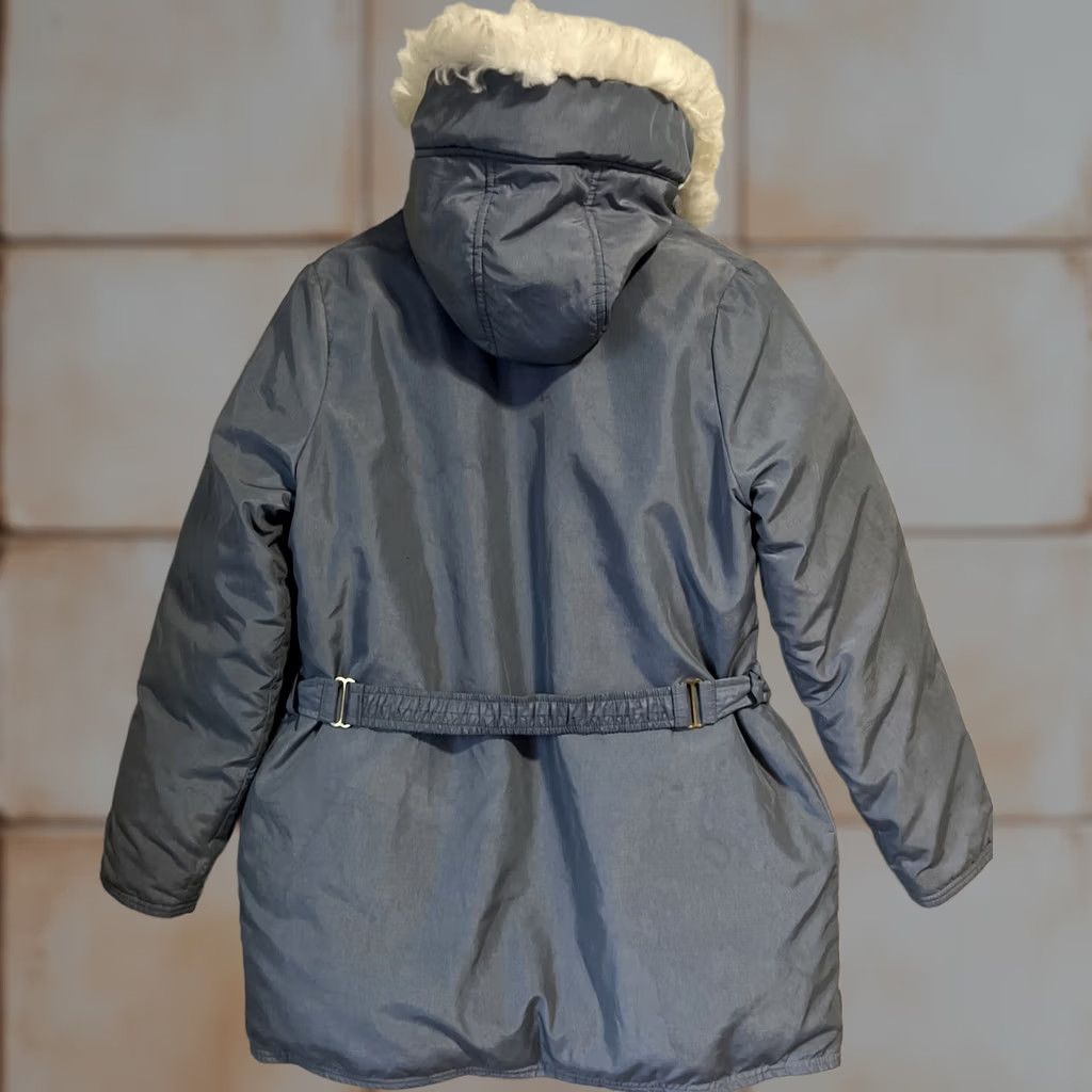 Eddie Bauer VINTAGE Eddie Bauer Goose Down Parka Womens Jacket L Green 70s Retro Insulated Full Zip Hooded Long Sleeve, Quilted, Faux Fur, Belt, Down Model J1146 Size L / US 10 / IT 46 - 1 Thumbnail