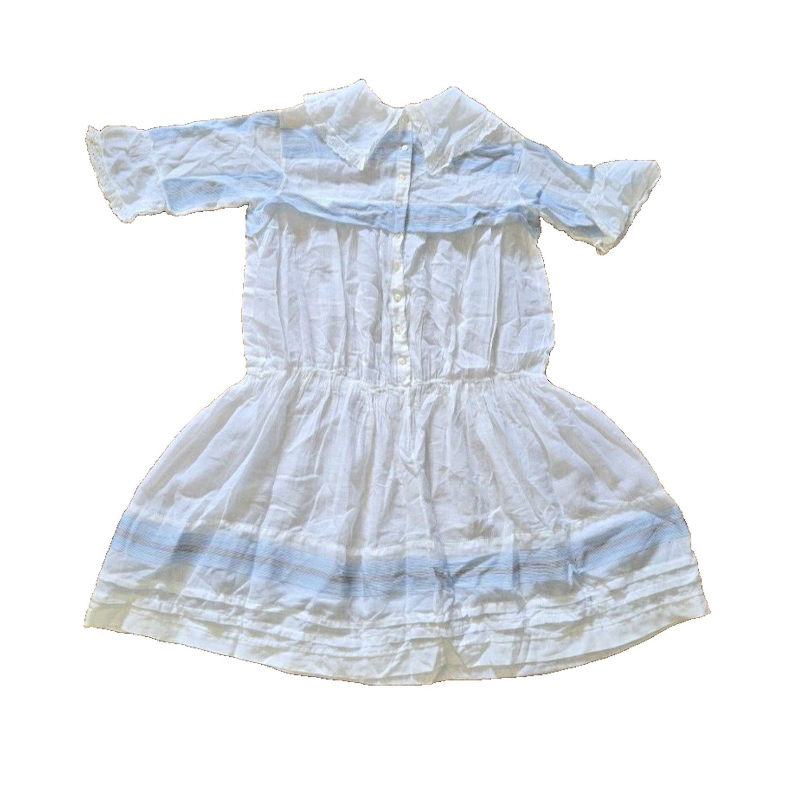 Other Antique Victorian Edwardian Embroidered Stripe Sailor Dress Size S / US 4 / IT 40 - 2 Thumbnail