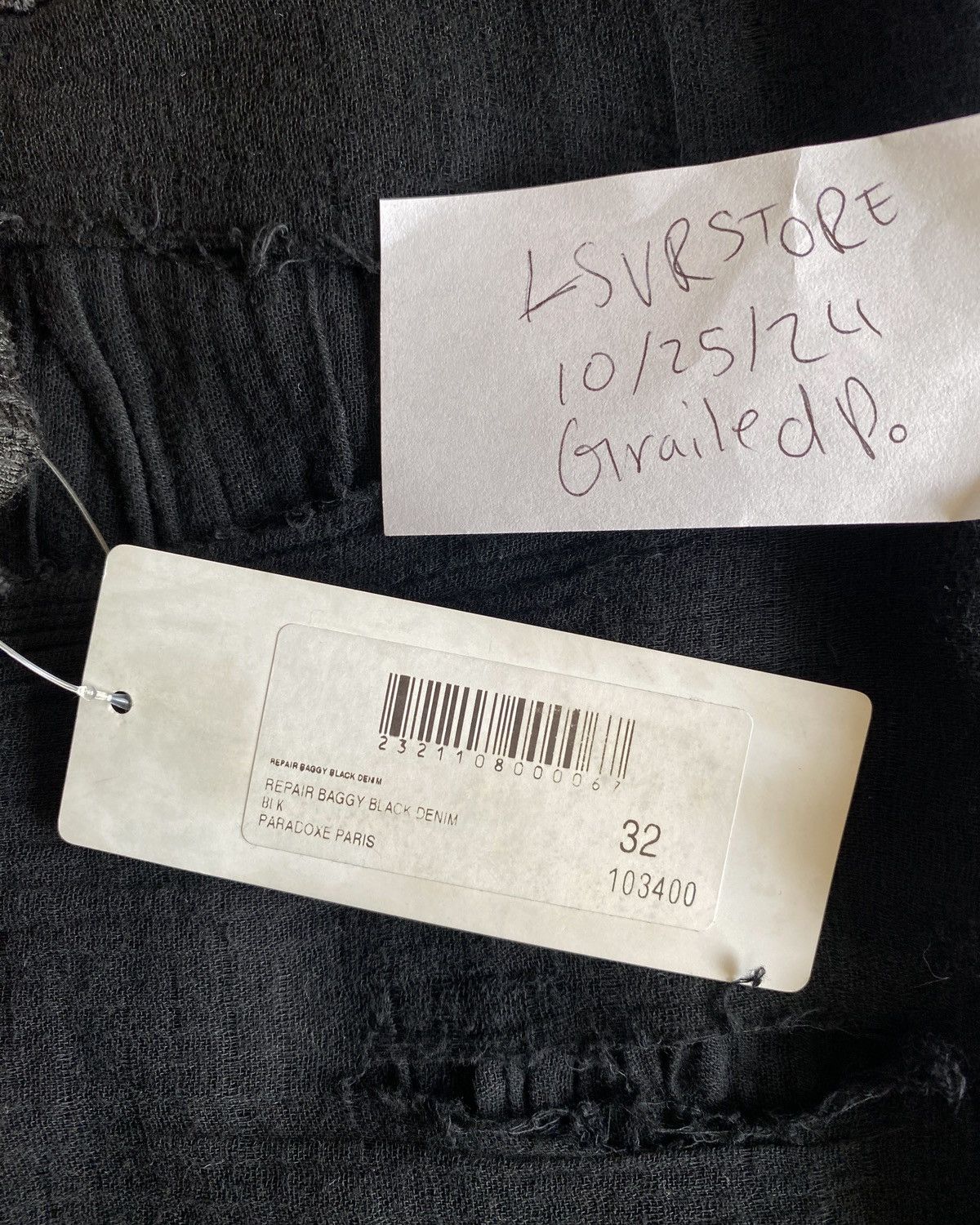Paradoxe Paris Paradoxe Paris x Nubian Tokyo Ex Repair Baggy Denim 32 USED Size US 32 / EU 48 - 8 Thumbnail