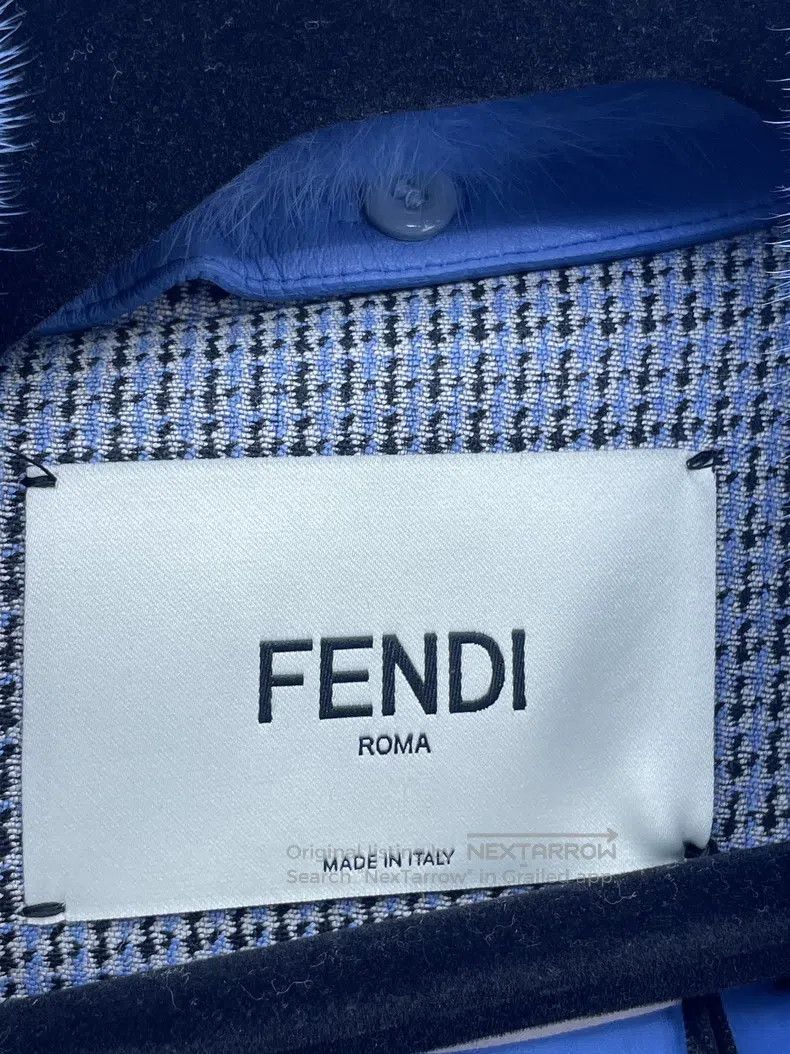 Fendi Fendi Plaid Fur Collar Lightweight Coat Size XXS / US 00 / IT 34 - 7 Thumbnail