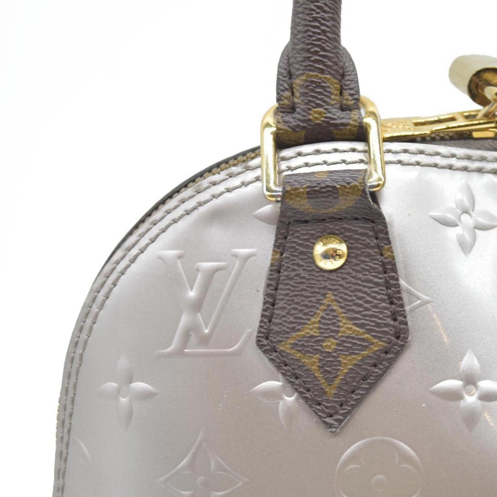 Louis Vuitton $1940 Louis Vuitton Vernis Monogram Alma BB Taupe Metallise Size ONE SIZE - 12 Thumbnail