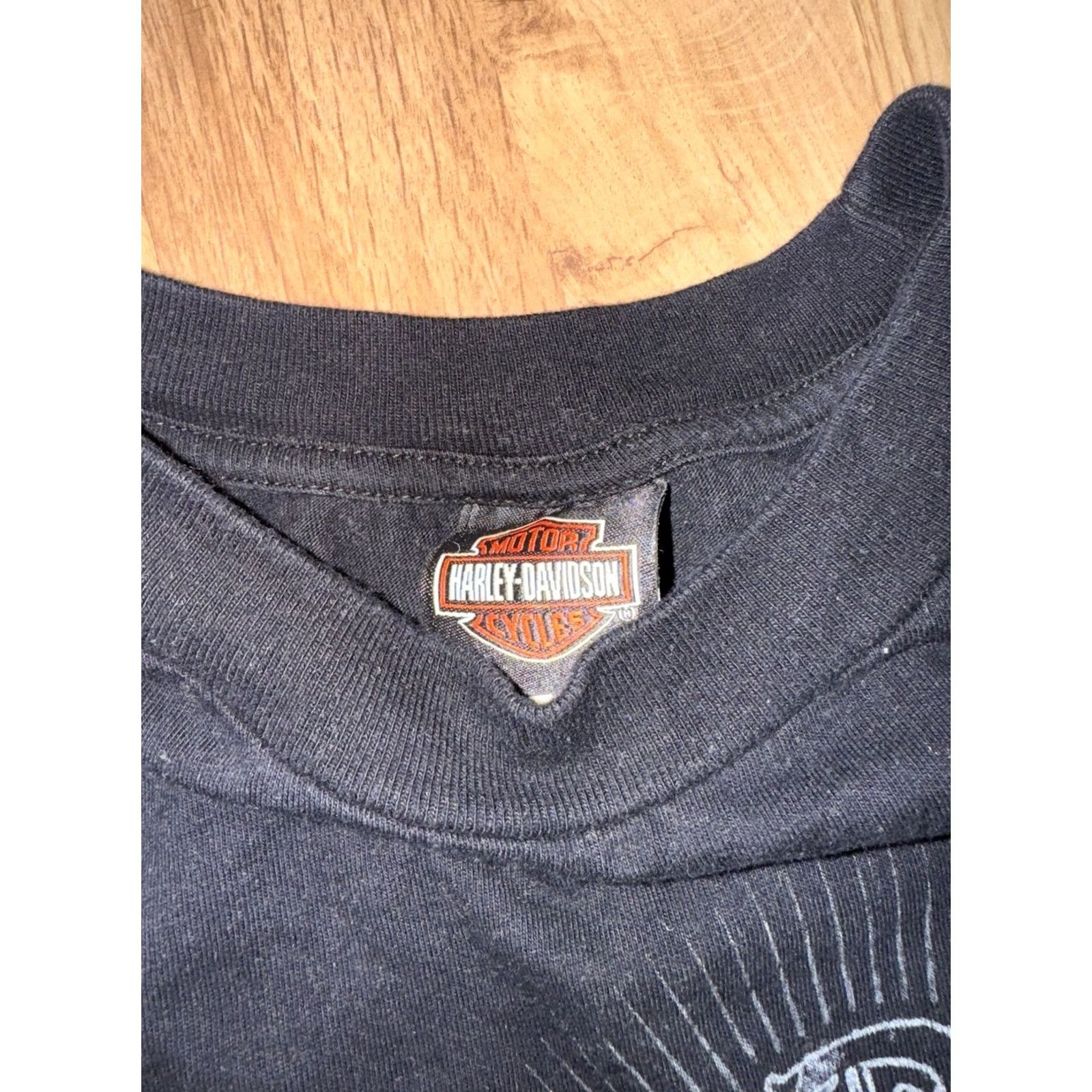 Harley Davidson VINTAGE Harley-Davidson T-Shirt Men’s XL Black Double Sided Y2K Biker Motorcycle Graphic Print Size US XL / EU 56 / 4 - 2 Thumbnail