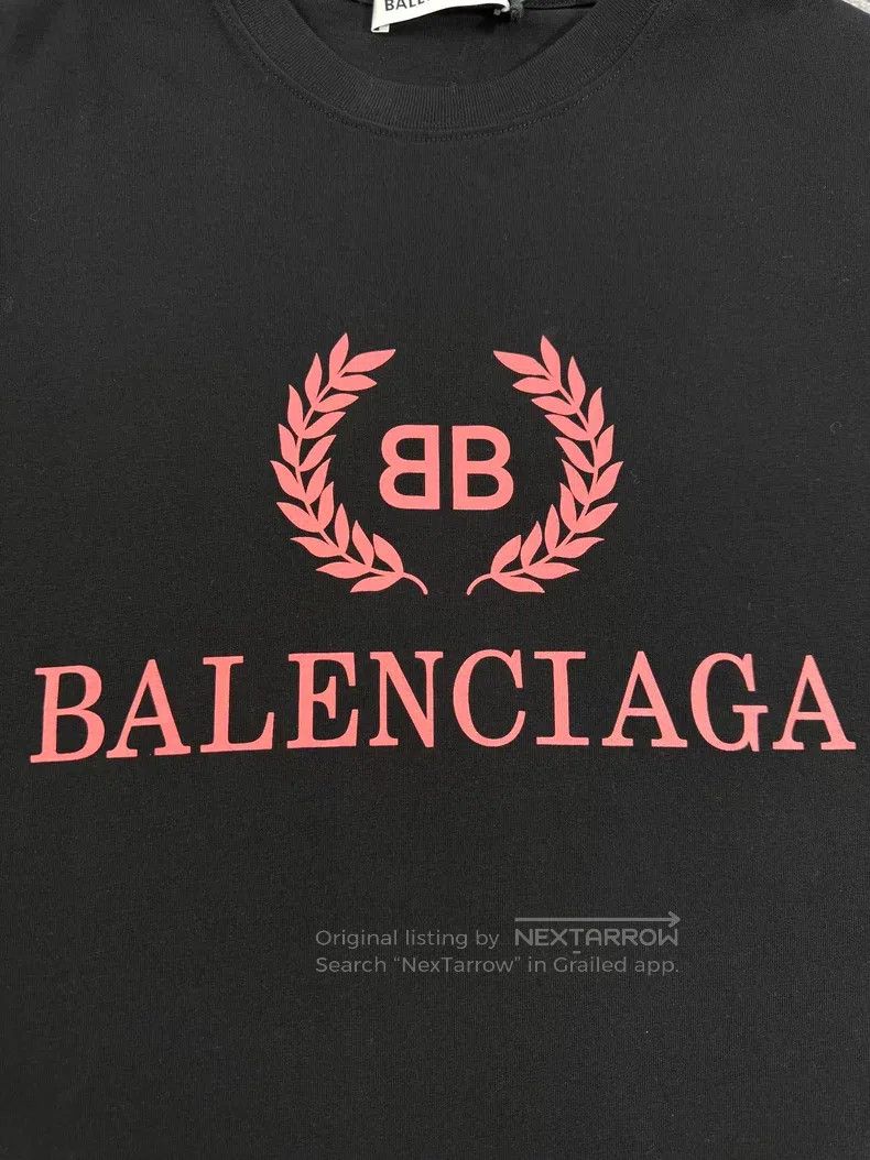 Balenciaga Balenciaga Black and Pink Wheat Short Sleeve Size US S / EU 44-46 / 1 - 4 Thumbnail