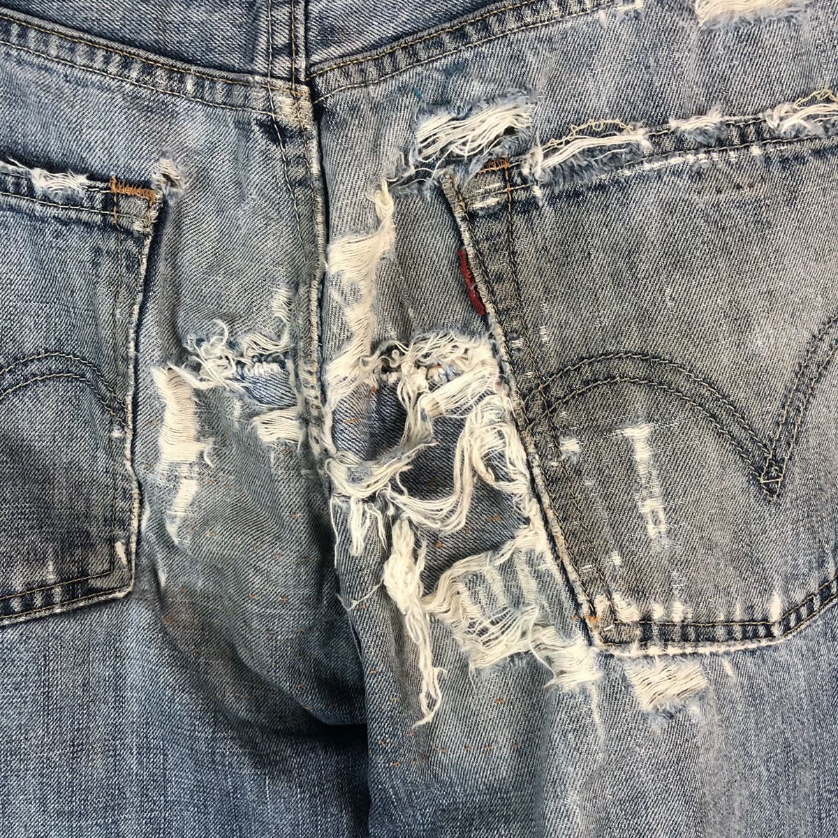 Levi's Levis Blue Distressed ripped Denim Pants #A2119 Size US 32 / EU 48 - 22 Thumbnail