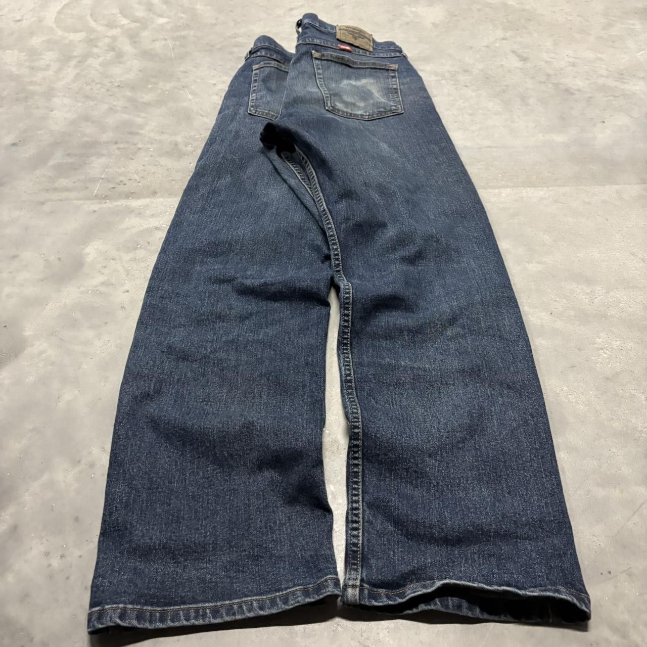 Japanese Brand × Vintage Crazy Vintage Y2K/2000s Faded Dark Wash Grunge Denim Jeans! Size US 32 / EU 48 - 4 Thumbnail
