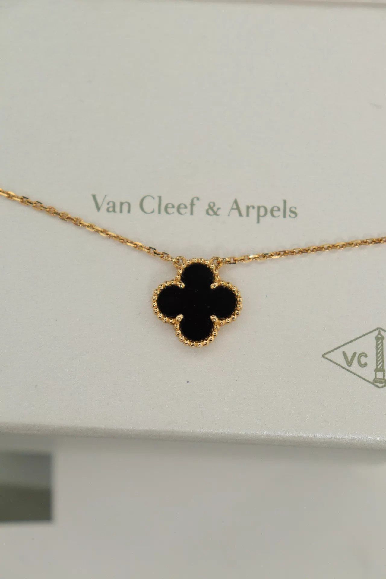 Van Cleef & Arpels VC&A Black Flower 18K Gold M 41.5cm Feb23 Full Set Size ONE SIZE - 4 Thumbnail