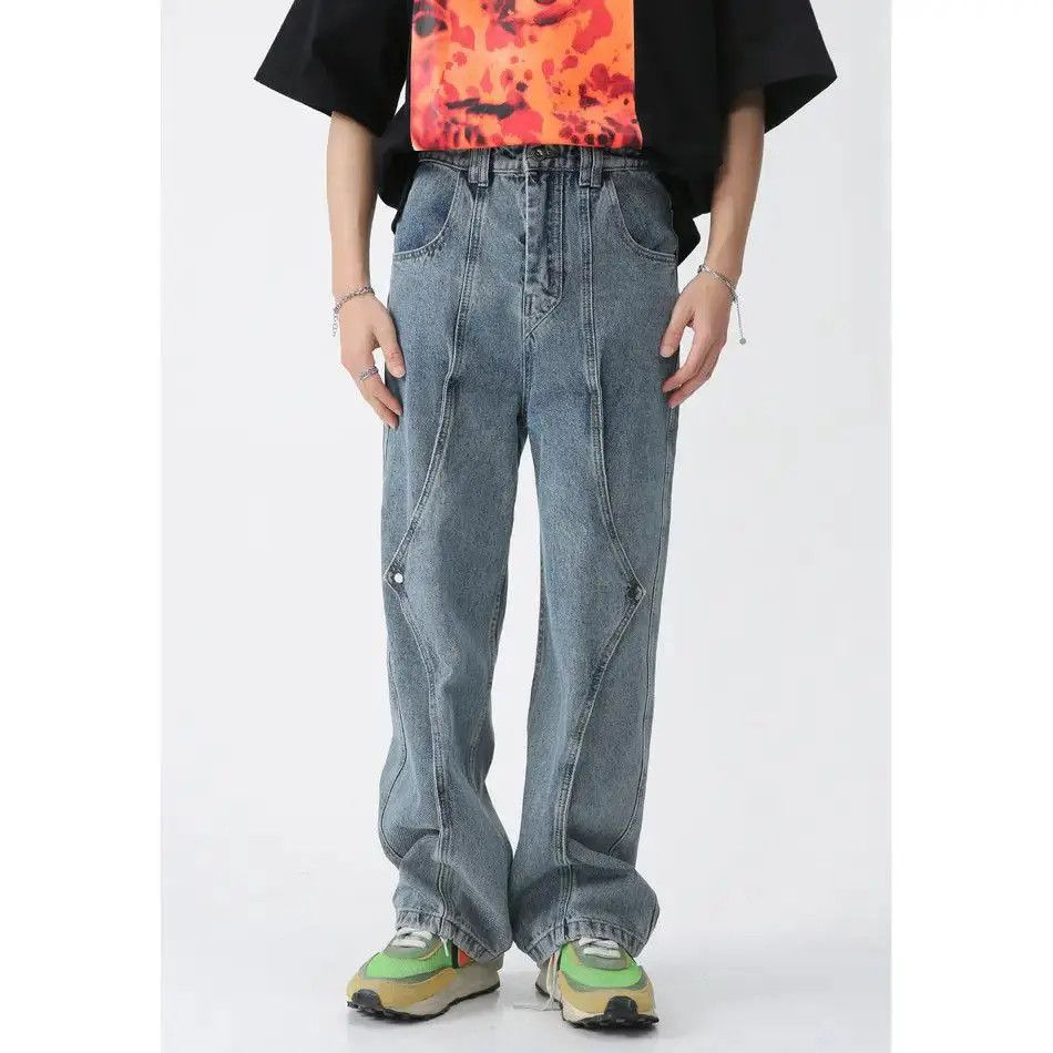 Japanese Brand Retro loose casual wide leg jeans Size US 32 / EU 48 - 2 Thumbnail