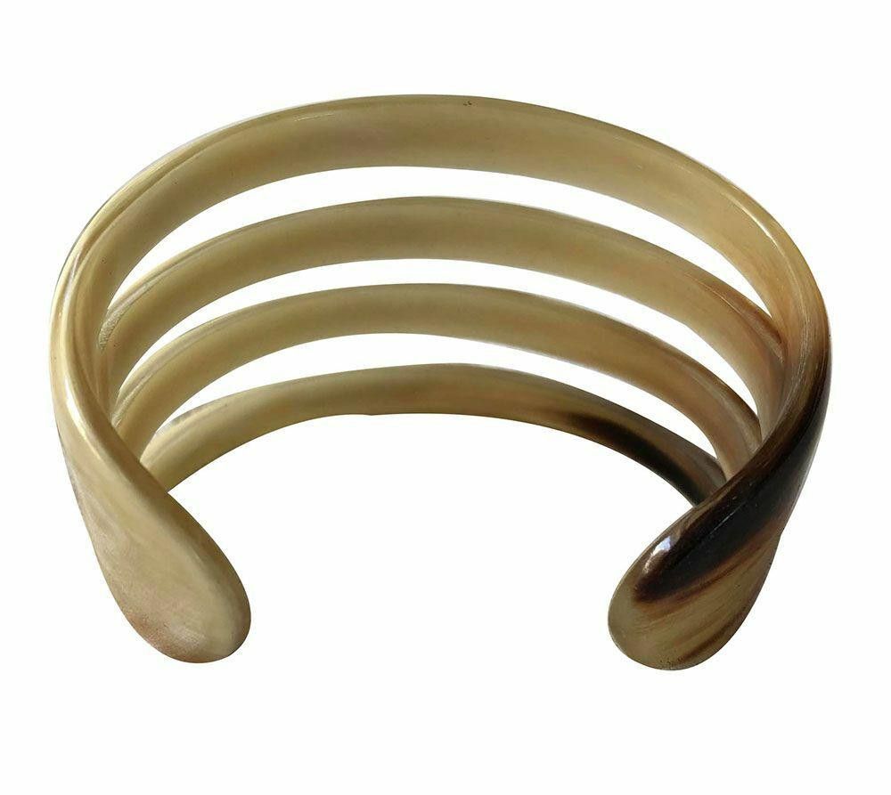 Designer New Textured Cow Horn Bracelet. Size ONE SIZE - 4 Thumbnail