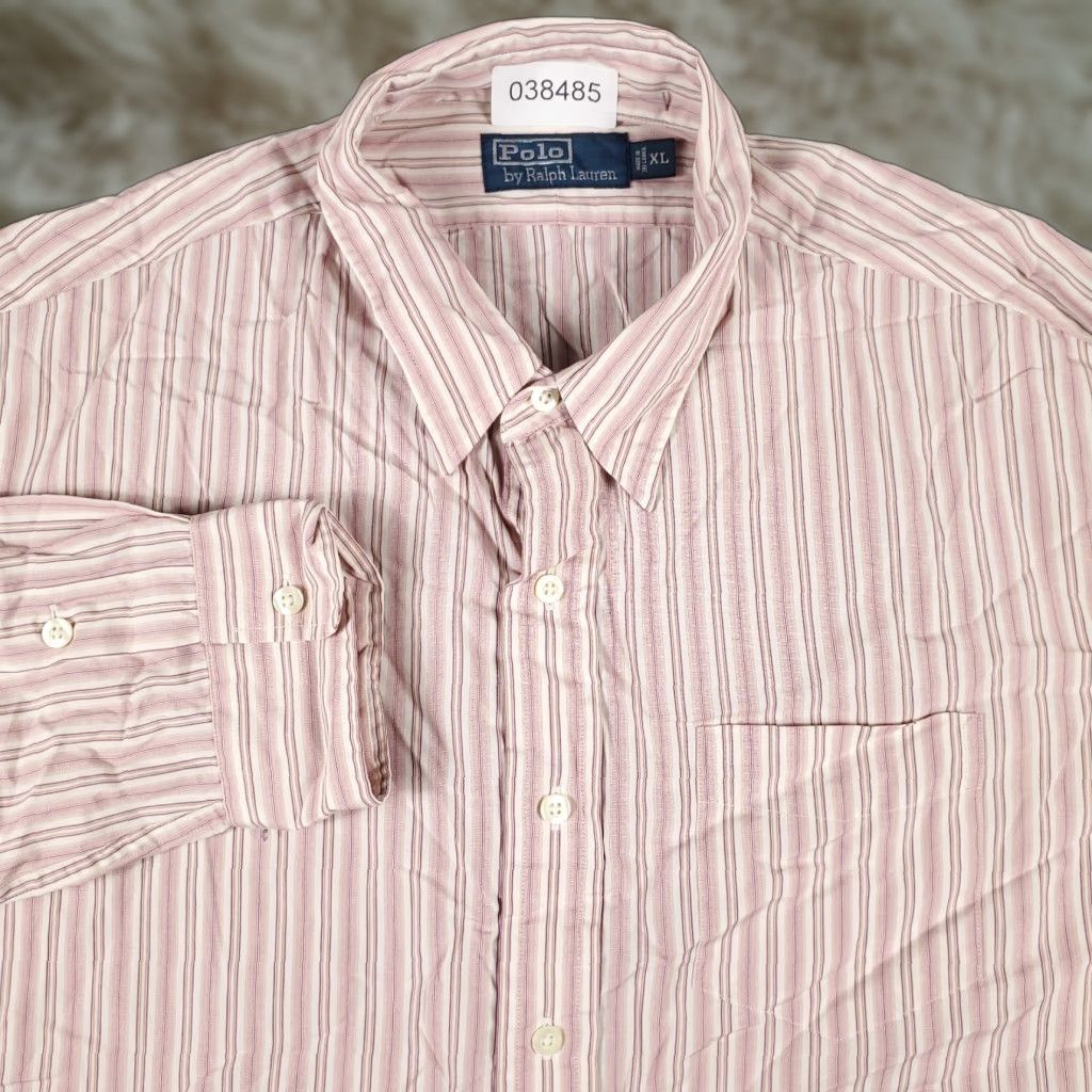 Ralph Lauren Ralph Lauren Button-Up Shirt Mens XL Pink Striped Long Sleeve Classic Size US XL / EU 56 / 4 - 1 Thumbnail